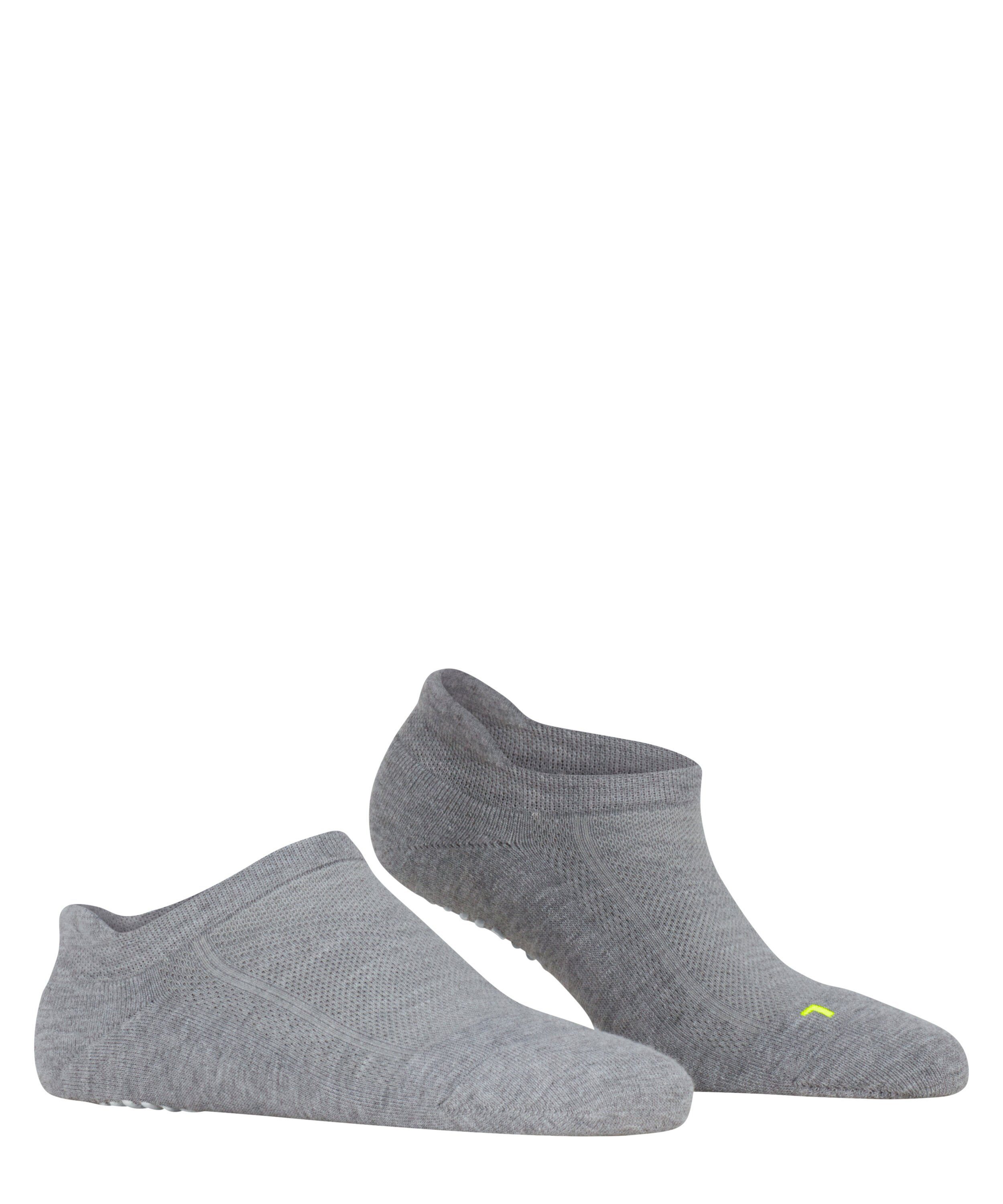 FALKE Sneakersocken Noppendruck Sohle (1-Paar) rutschhemmendem Kick mit der grey (3775) light Cool auf mel