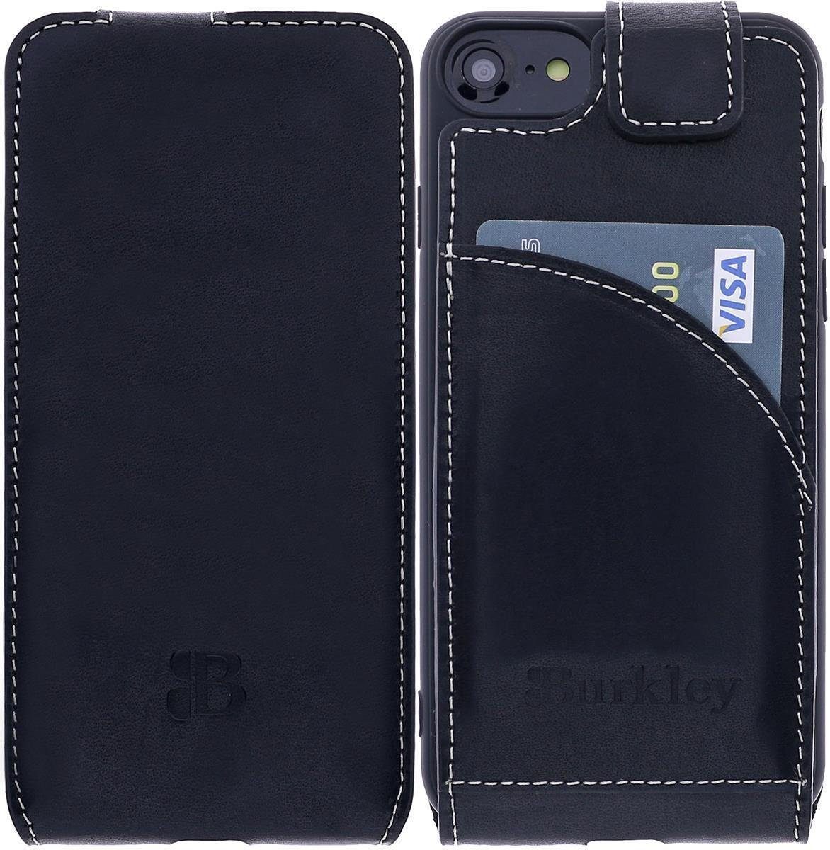 Burkley Flip Case »Apple iPhone SE 2020 Leder Handyhülle Handytasche«  IPhone SE 2020, Flip Case Lederhülle mit Kartenfach und Magnetverschluss  online kaufen | OTTO