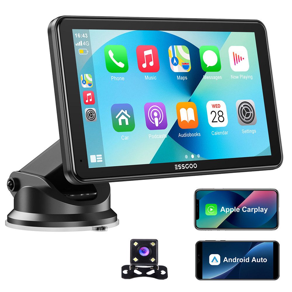 7-Zoll CarPlay Display Kabelloses Apple Carplay & Android Auto Navigationsgerät