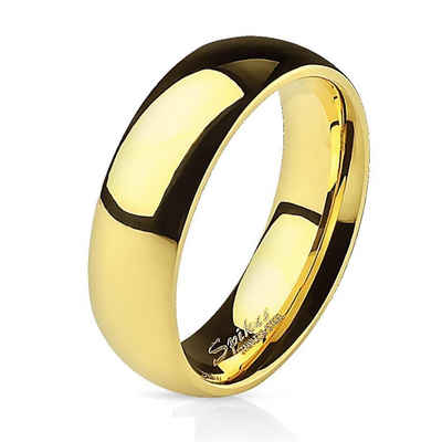 BUNGSA Fingerring Ring klassisch Gold aus Edelstahl Unisex (Ring, 1-tlg), Damen Herren
