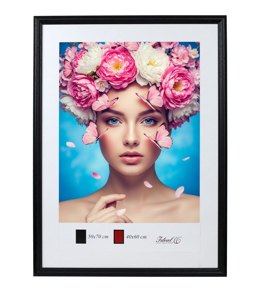 IDEAL TREND Bilderrahmen Holzrahmen mit Kunststoffglas Bilderrahmen MDF-Rah günstig online kaufen
