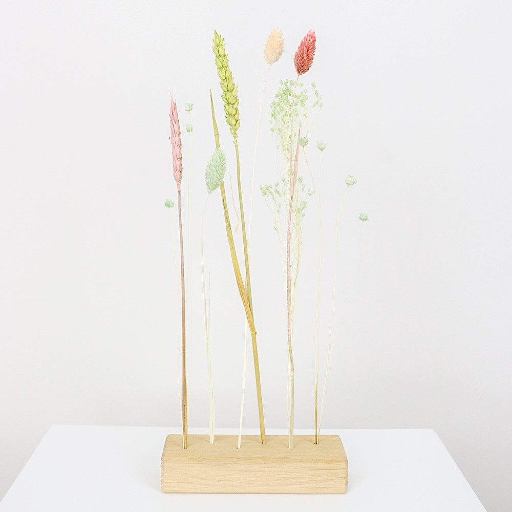 Trockenblume Flowerbar Dolce Vita, Holzleiste mit Trockenblumen & edle Eiche