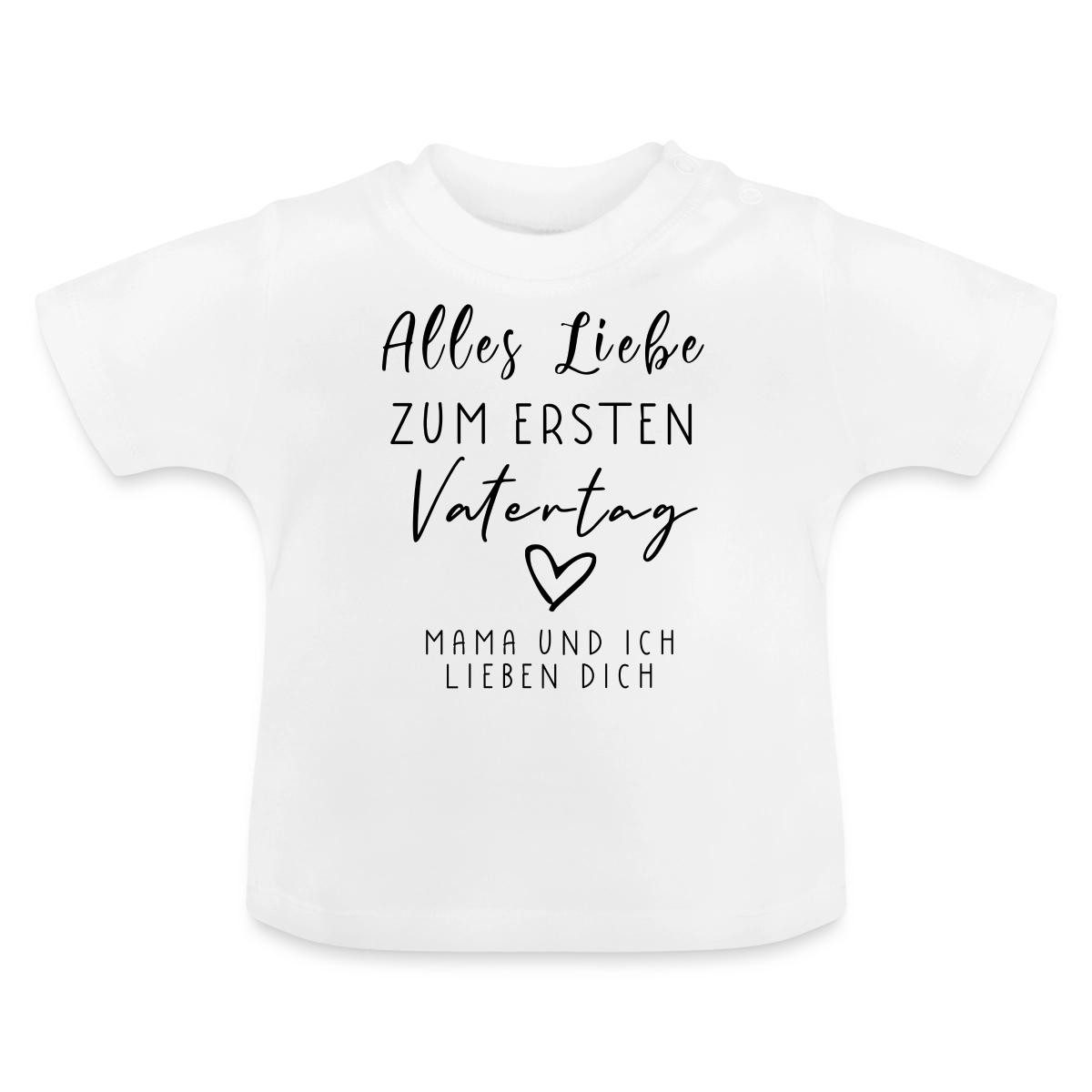 T-Shirt Alles Liebe Zum Ersten Vatertag Geschenk für Papa Baby Bio-T-Shirt mit