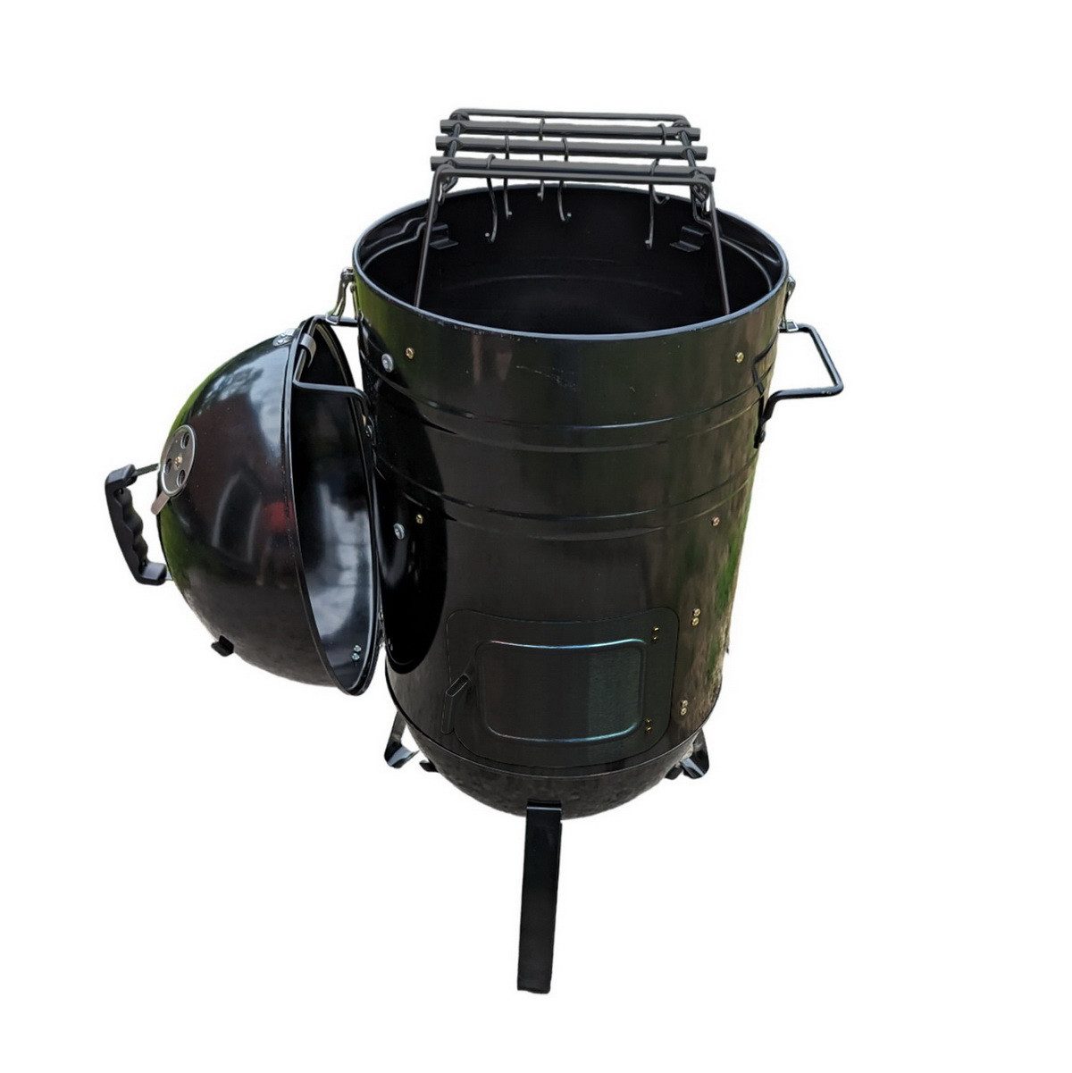 Jürgen Westerholt GmbH Smoker Räuchertonne Grilltonne Räucherofen Grill-Ofen, Grillofen mit Thermometer