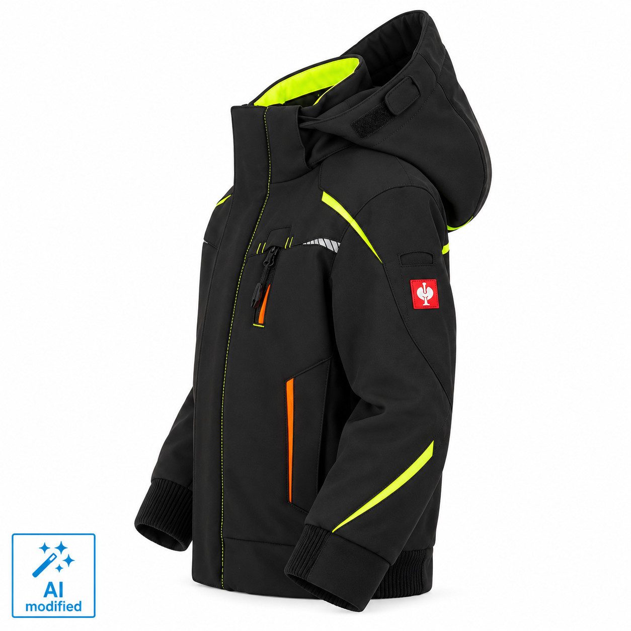 Engelbert Strauss Winterjacke Kinder Winterjacke gefütterte Softshelljacke winddicht wasserabweisend wasserabweisend, winddicht und atmungsaktiv – Bild 3 von 5