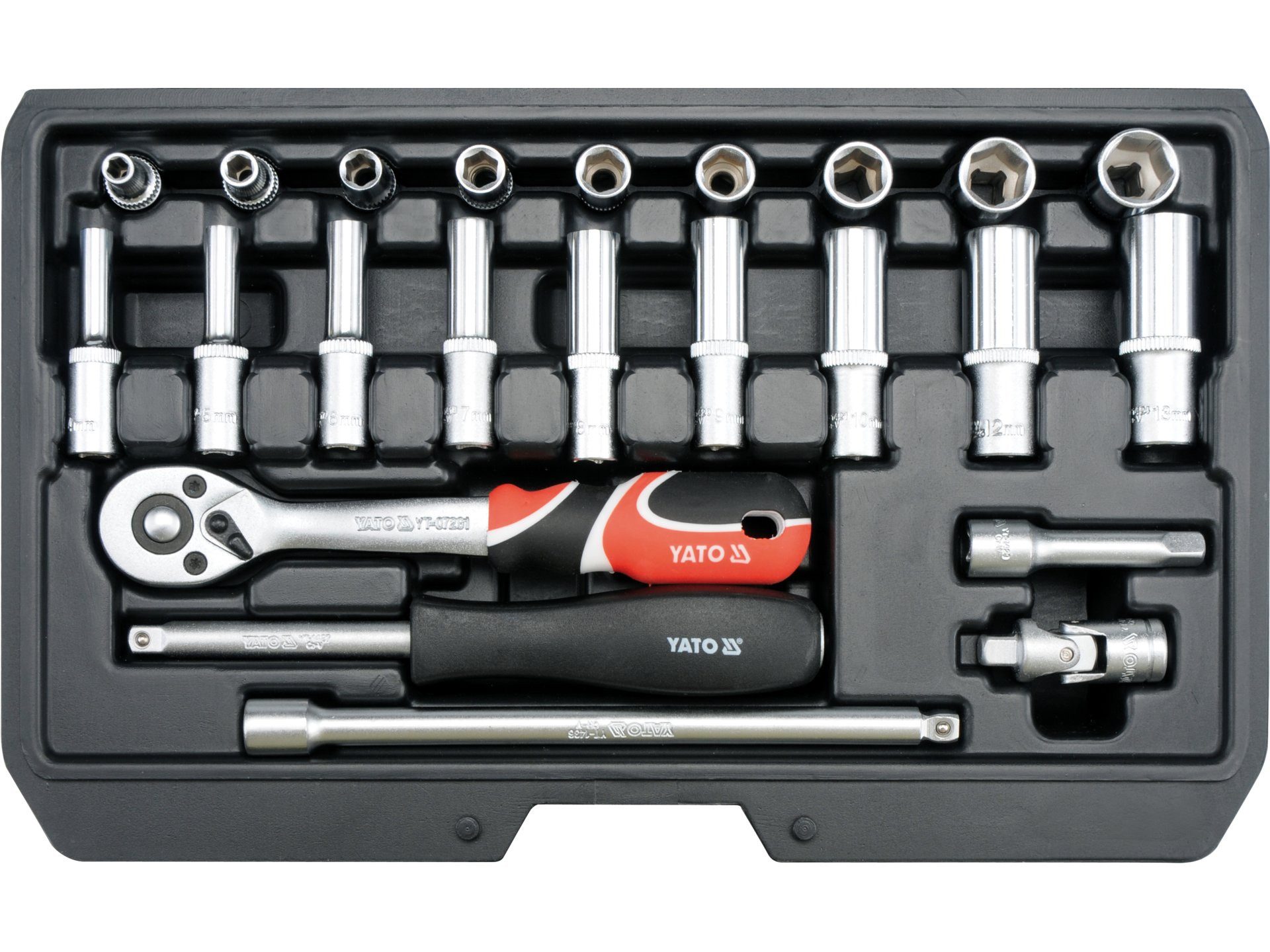 Yato Werkzeugset Werkzeugsatz 1/4'' 23-tlg., (Werkstatt, Garage, Hobby, Keller)
