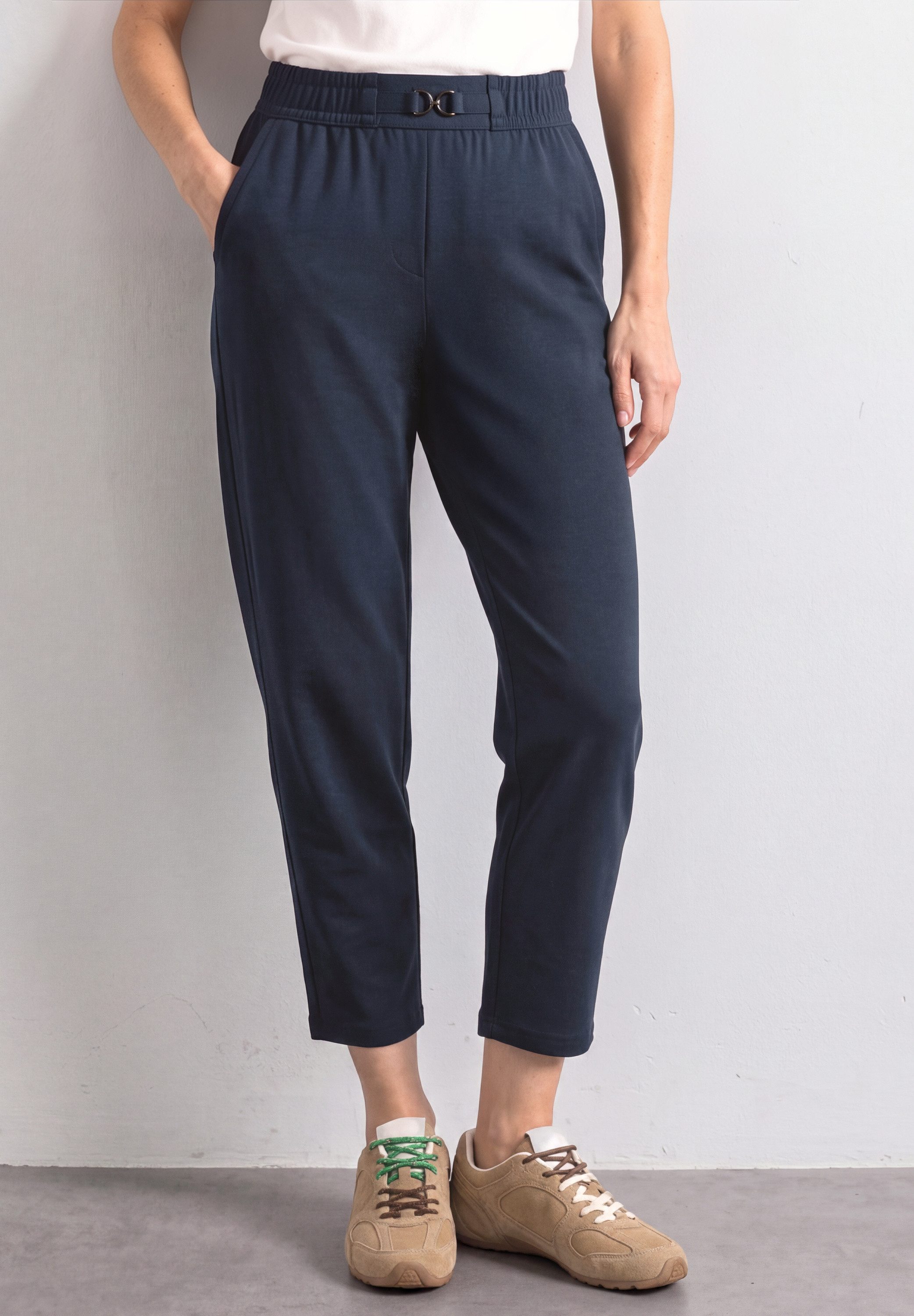 STREET ONE Stoffhose mit Schnallen