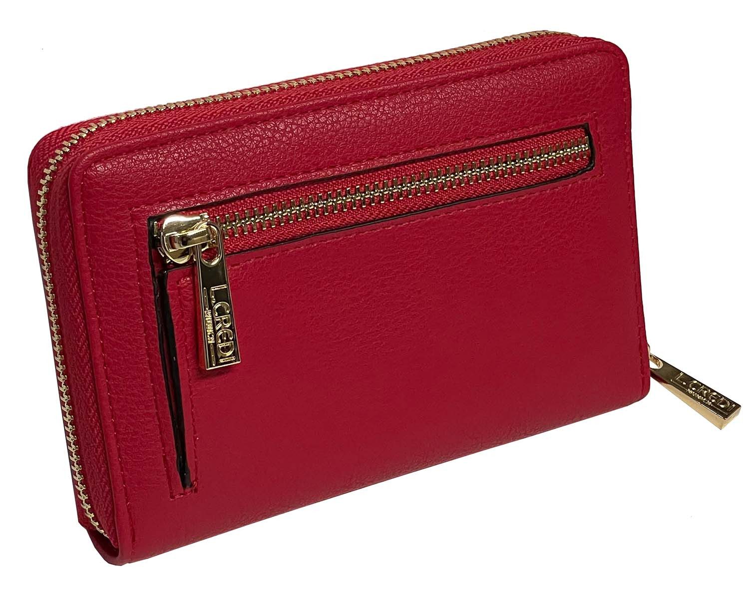 L. CREDI Geldbörse L.CREDI-Damen-Börse-RFID FILIPPA 415 Mohn 16x10,5x3 (Dam günstig online kaufen