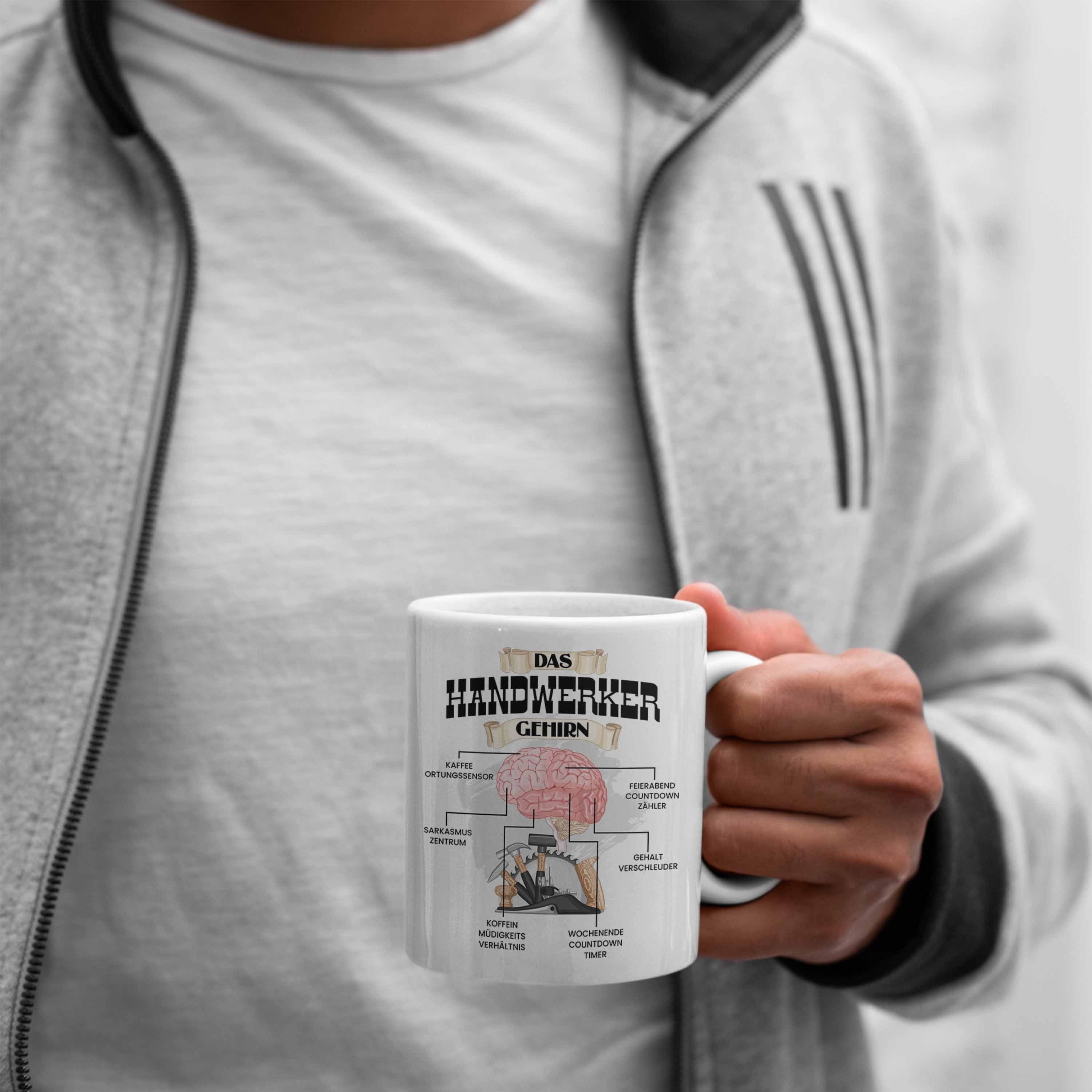 Trendation Tasse Trendation Handwerker Mechan - für Lustiges Weiss Geschenk Tasse Hausmeister