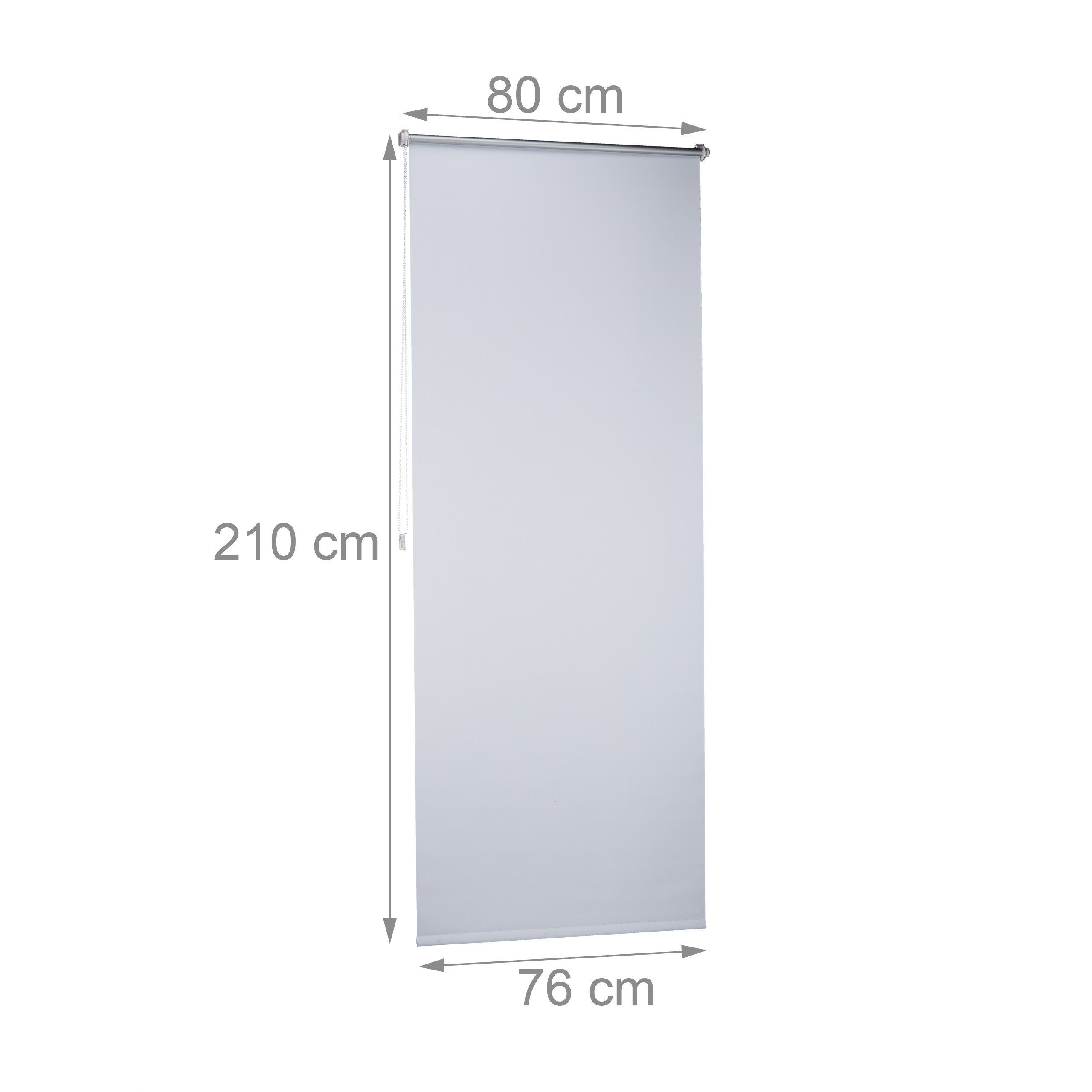 1 relaxdays Verdunklungsrollo 80x210cm, Thermo Verdunklungsrollo x