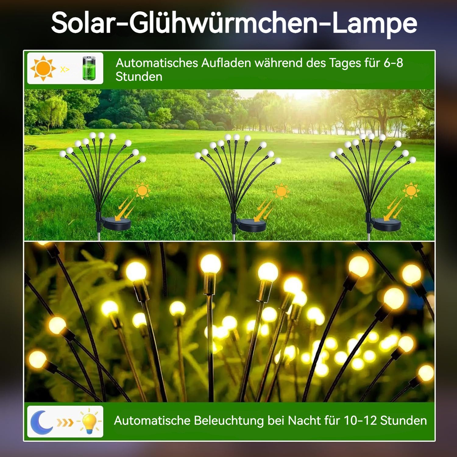 BlingBin LED Solarleuchte 2 Stück 10 günstig online kaufen