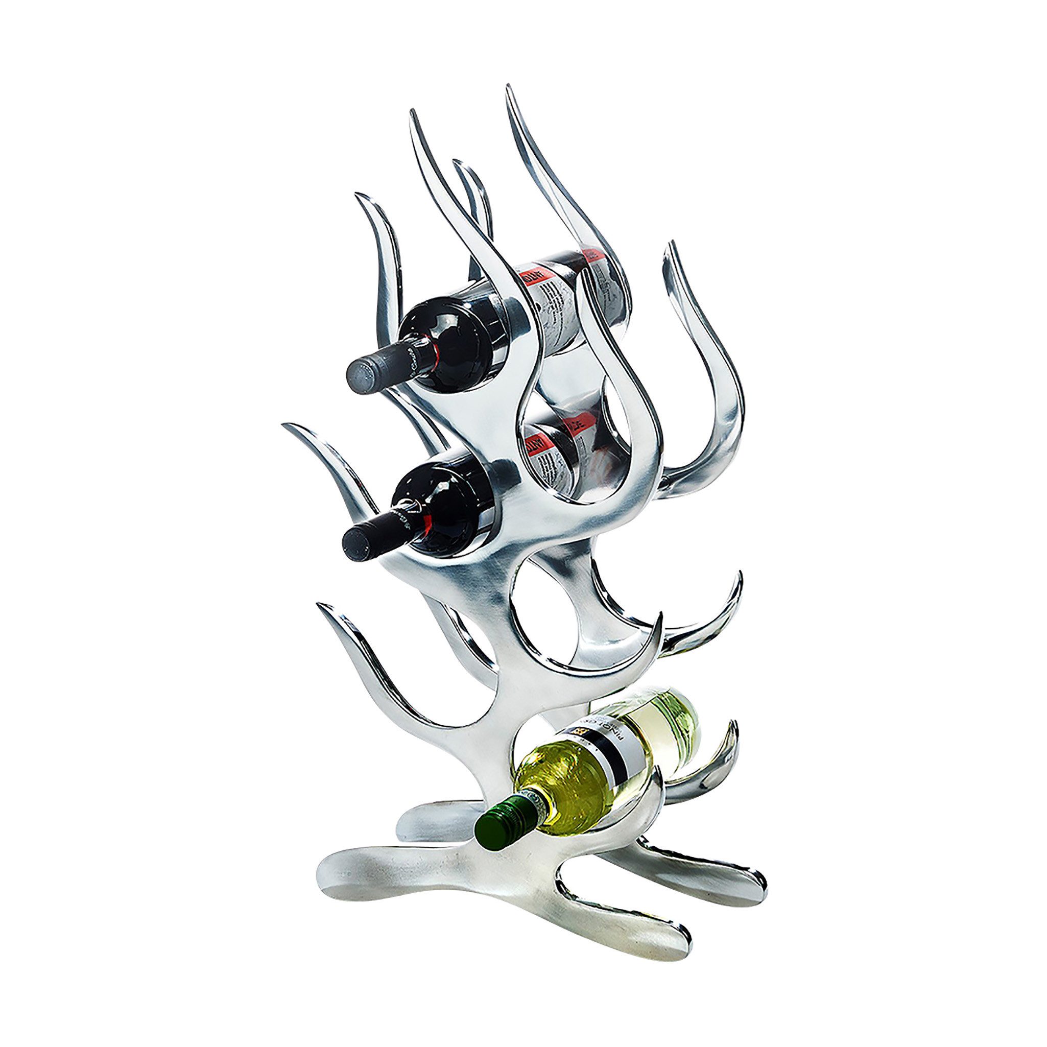 Weinregal Flaschenregal FLAME aus Metall für 6 Flaschen - Flaschenhalter