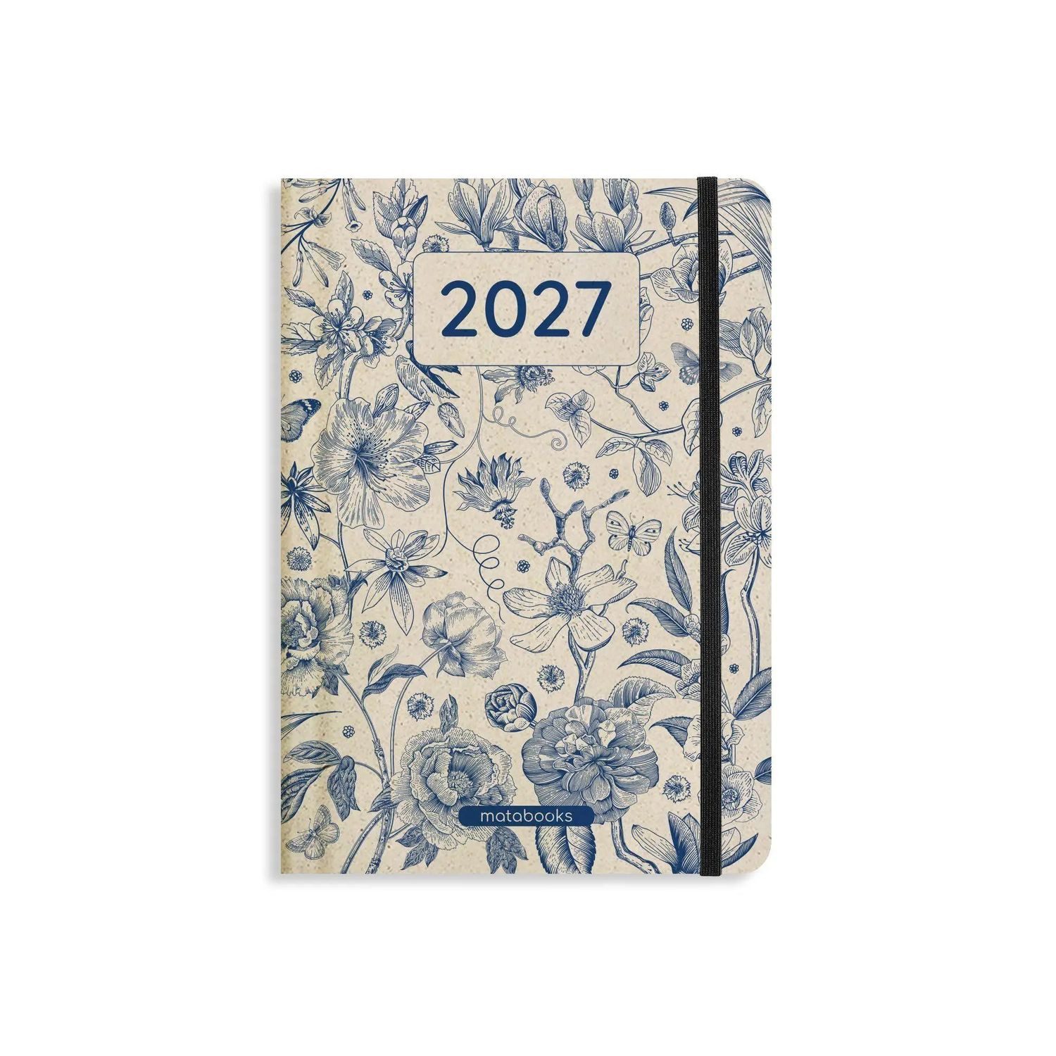matabooks Jahresplaner matabooks - A5 Kalender Samaya 2027 Farbe: Vintage Blue (DE/EN)