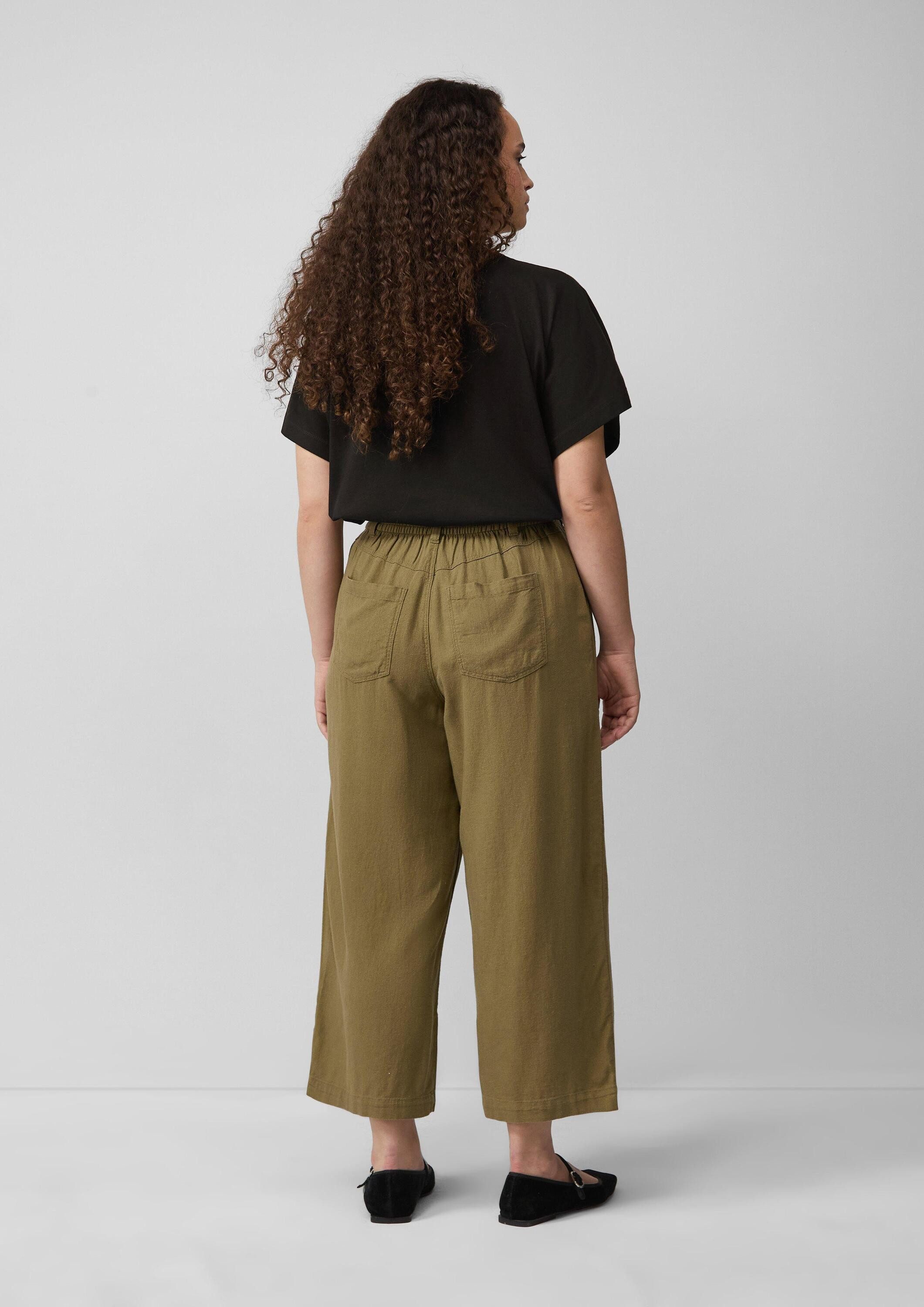 QS Culotte Hose Culotte aus Leinenmix günstig online kaufen