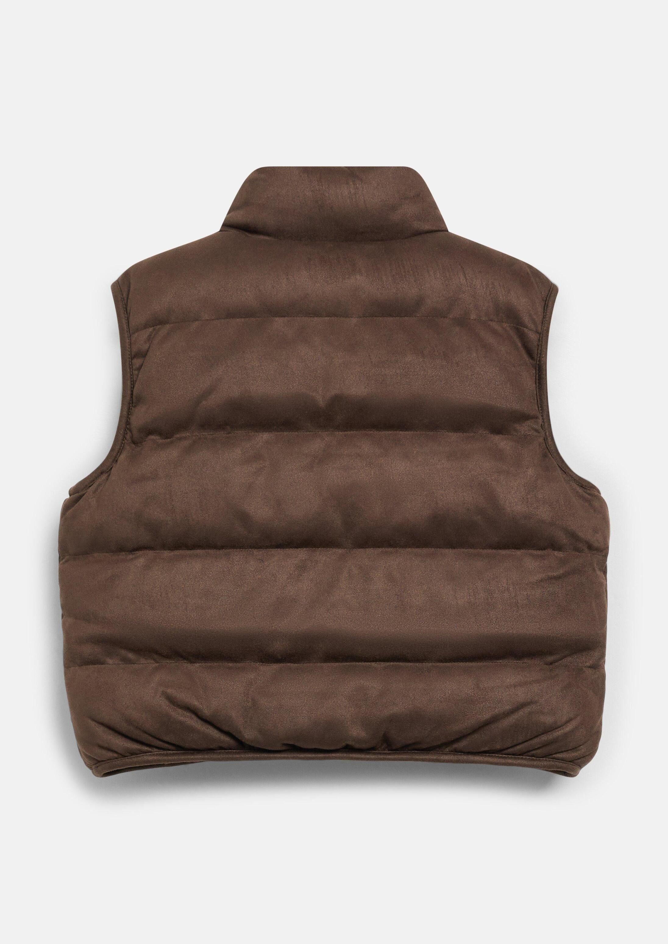 s.Oliver Outdoorjacke Indoor-Weste Boxy Wendeweste in Velours- und Teddy-Mix