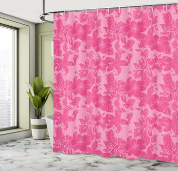 Abakuhaus Duschvorhang Moderner Digitaldruck mit 12 Haken auf Stoff Wasser Resistent Breite 175 cm, Höhe 180 cm, Floral Monotone Schnörkel-Design