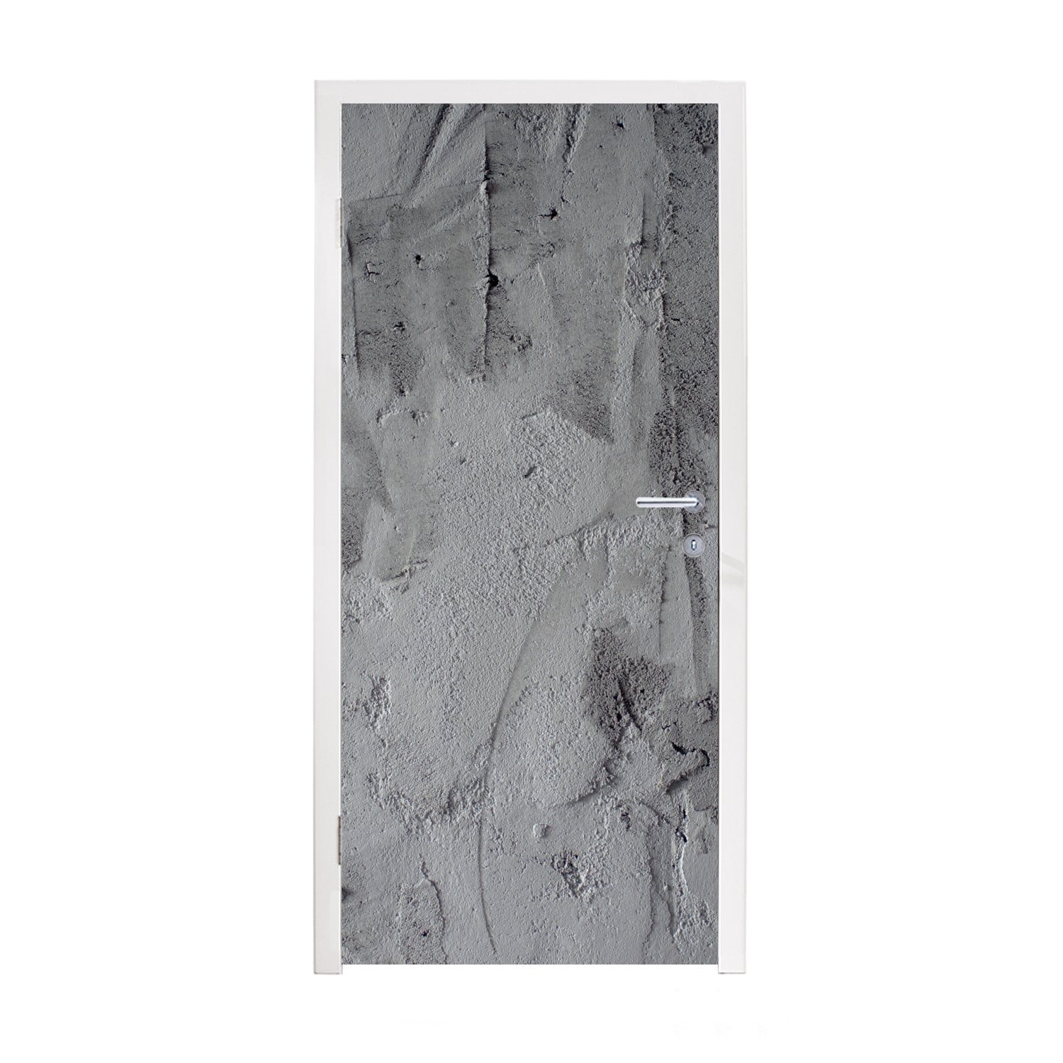 MuchoWow Türtapete Beton - Schalungen - Wand - Schotter, Matt, bedruckt, (1 St), Fototapete für Tür, Türaufkleber, 75x205 cm