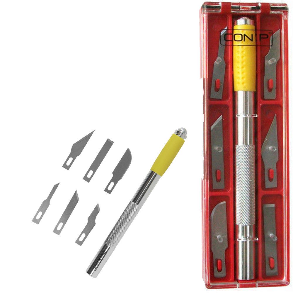 CON:P Cuttermesser Bastlermesser mit 6 versch. Klingen günstig online kaufen