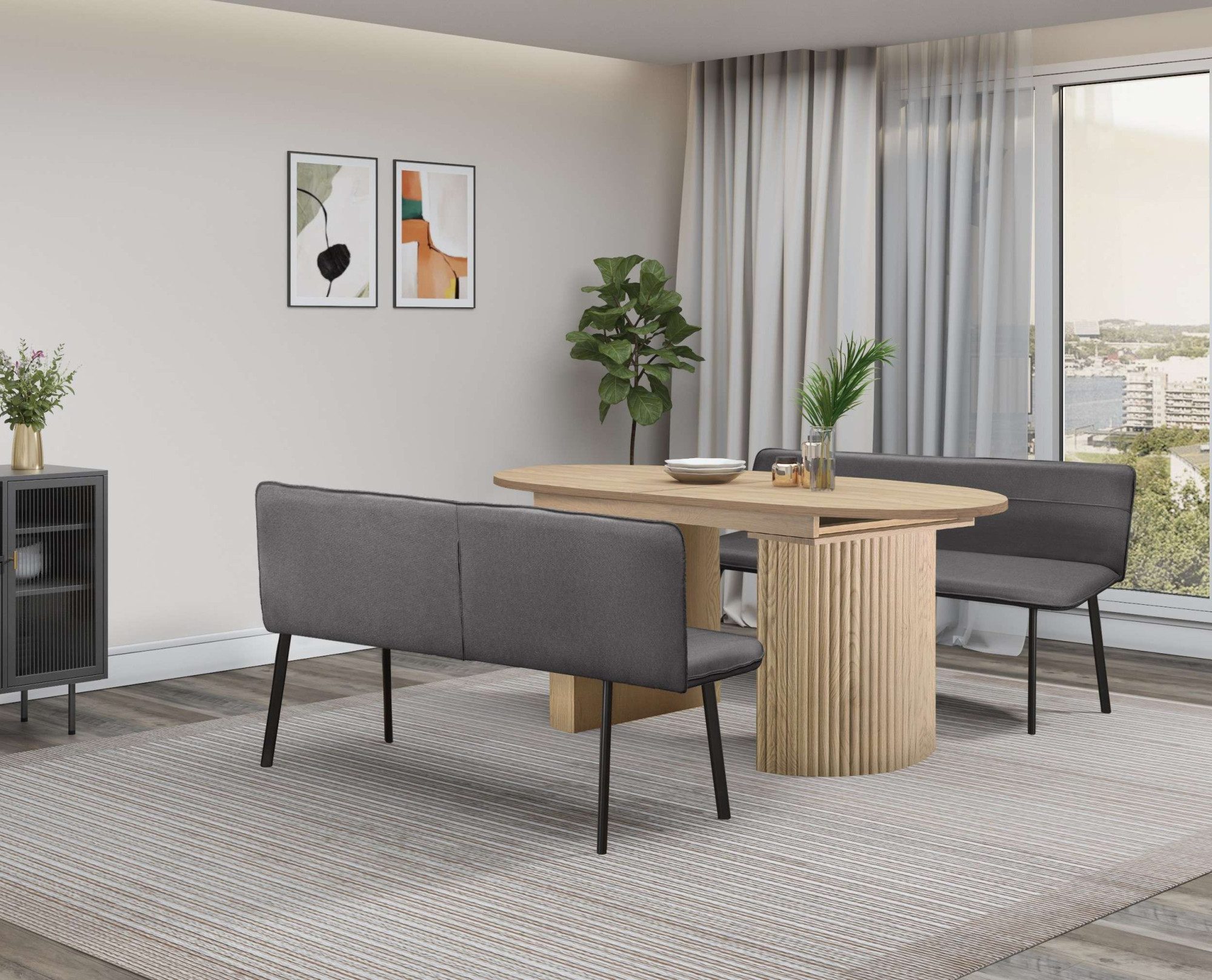 Home affaire Esstisch Gartempe, ausziehbar 160-210 cm, Synchronauszug, inkl günstig online kaufen