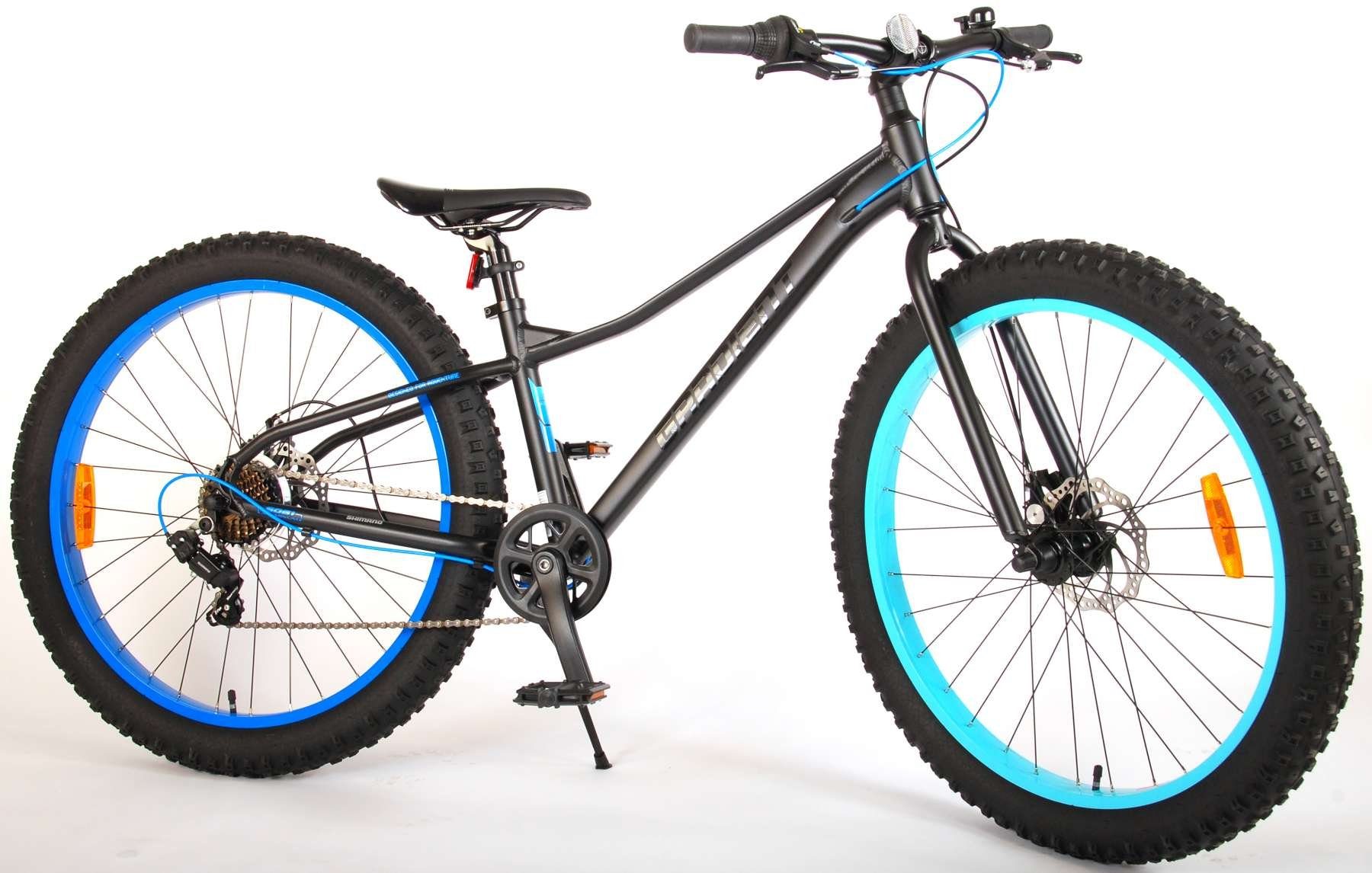 TPFSports Kinderfahrrad Volare Gradient 26 Zoll mit Scheibenbremse, 7 Gang, (Jungsfahrrad - Jungen Kinderrad - 7 Gänge - Sicherheitsgriffe), Kinderfahrrad 26 Zoll mit 7 Gänge - Kinder Jugend Fahrrad Schwarz