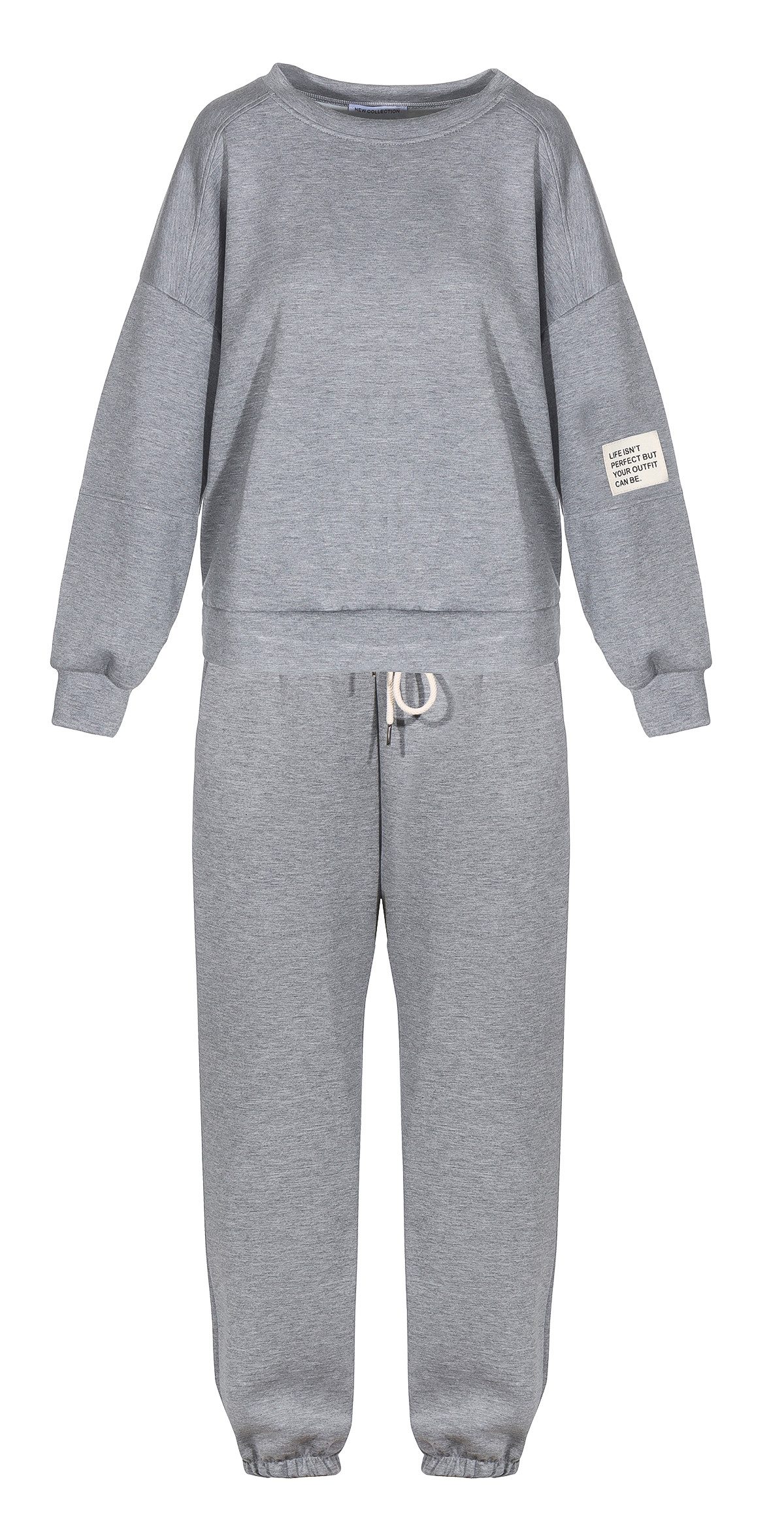 simaranda Jogginganzug Damen Jogginganzug 7065 36-42 Hellgrau