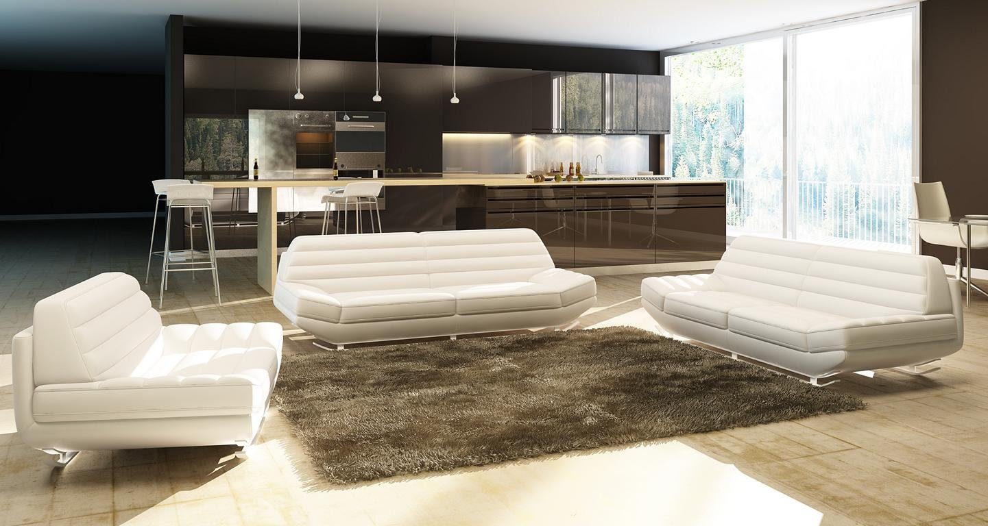 Wohnzimmer, Europe Polster JVmoebel Leder 3+2 Sofa Couch Set Sofagarnitur Design Sofa in Made