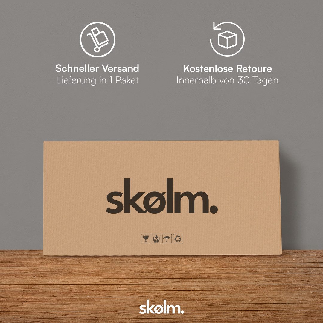 skølm Kommode Atria aus Metall (Pastellgrün, 3 Fächer), höhenverstellbare Böden, Highboard auch verfügbar mit Schubladen