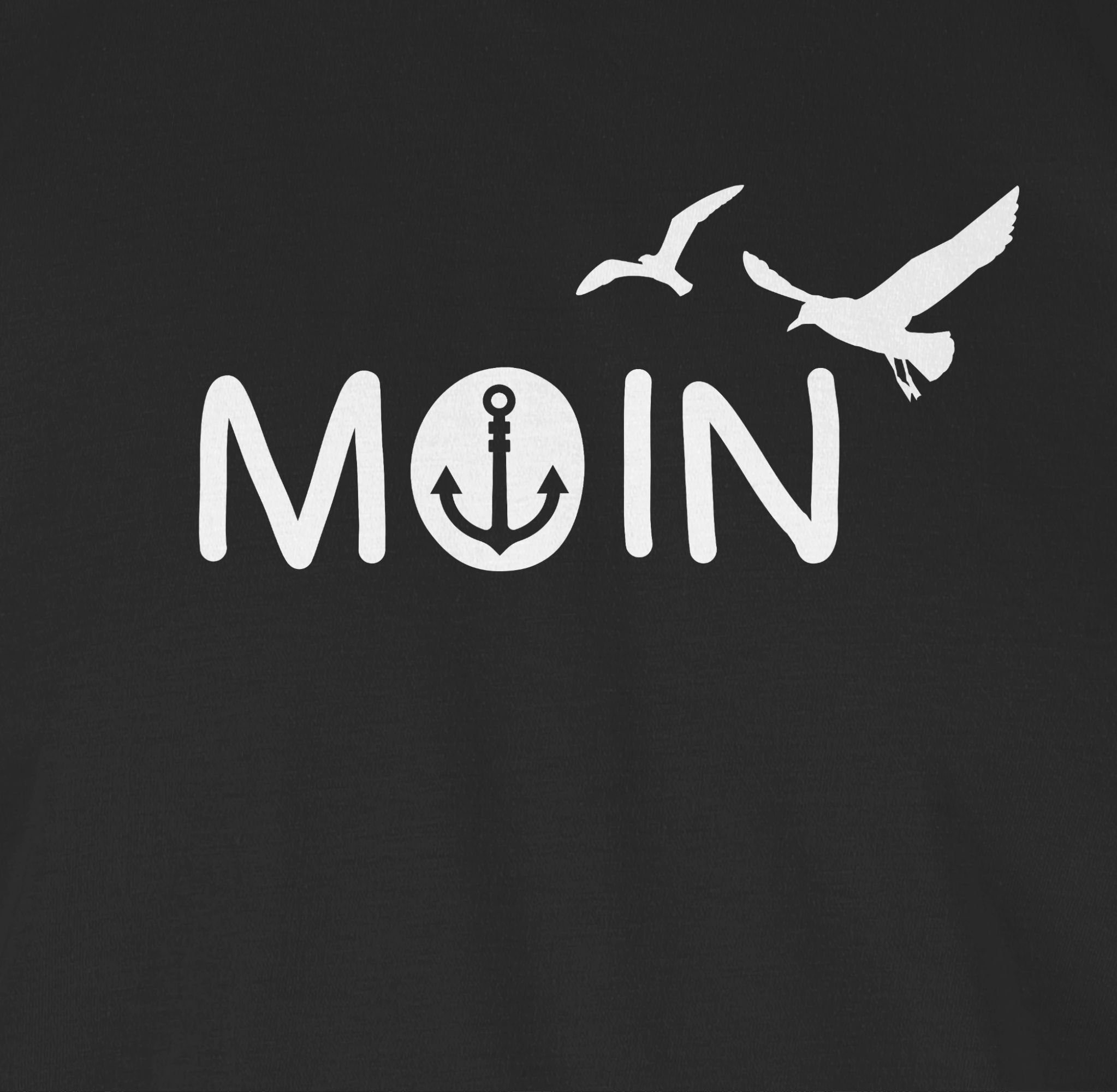 Damen Shirts Shirtracer T-Shirt Moin - Sprüche Statement mit Spruch - Damen T-Shirt mit V-Ausschnitt Spruchshirt mit Sprüchen