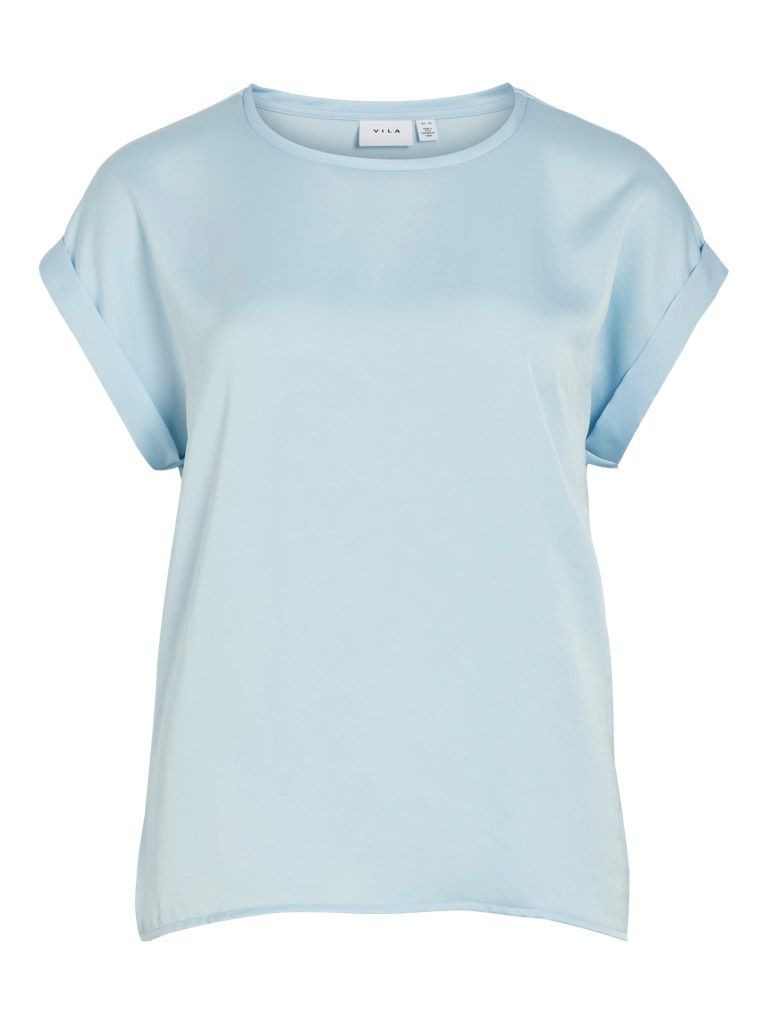 Vila T-Shirt VIELLETTE S/S SATIN TOP günstig online kaufen