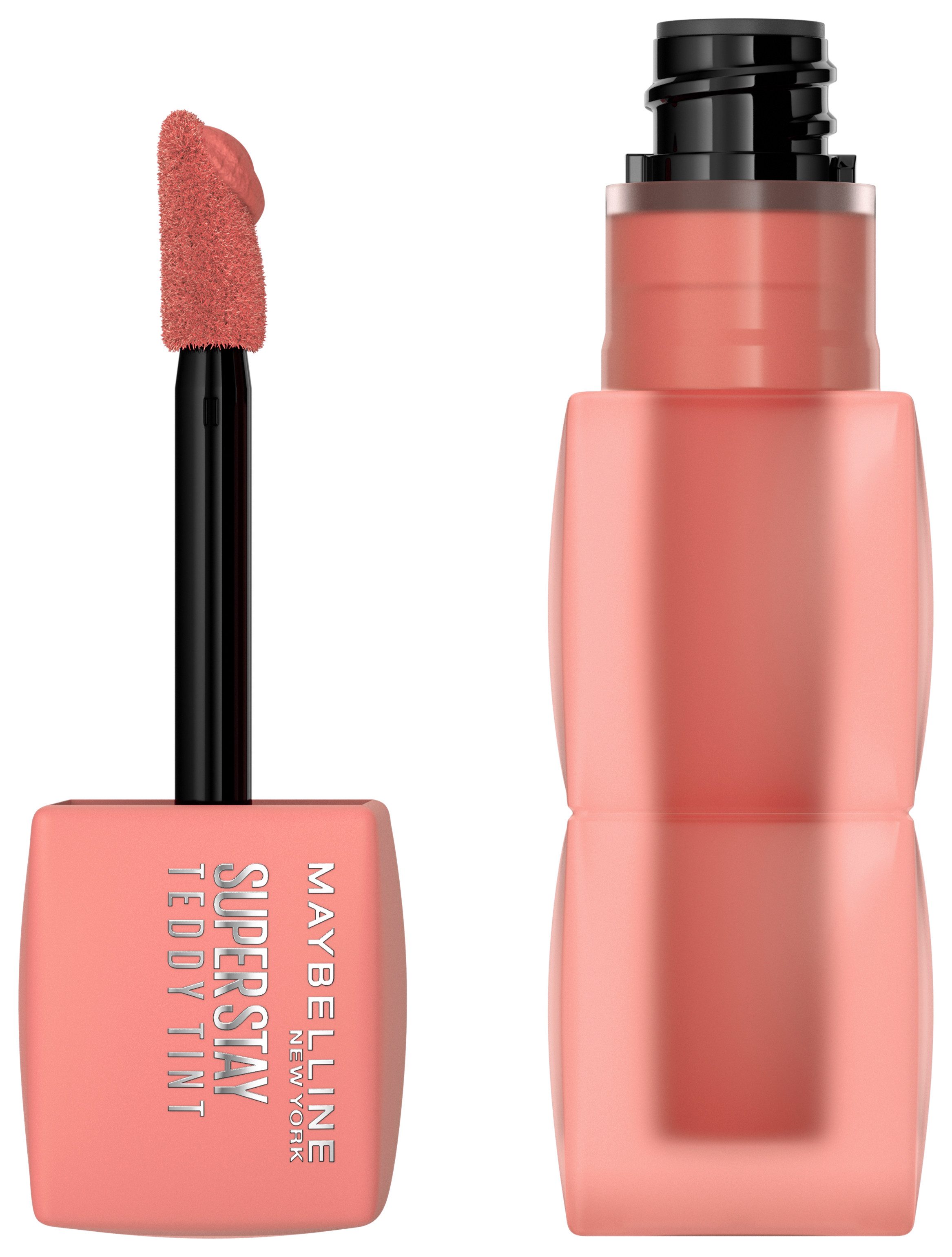 MAYBELLINE NEW YORK Lippenstift SUPER STAY TEDDY TINT LIPPENSTIFT, mit weichem Teddy-Applikator