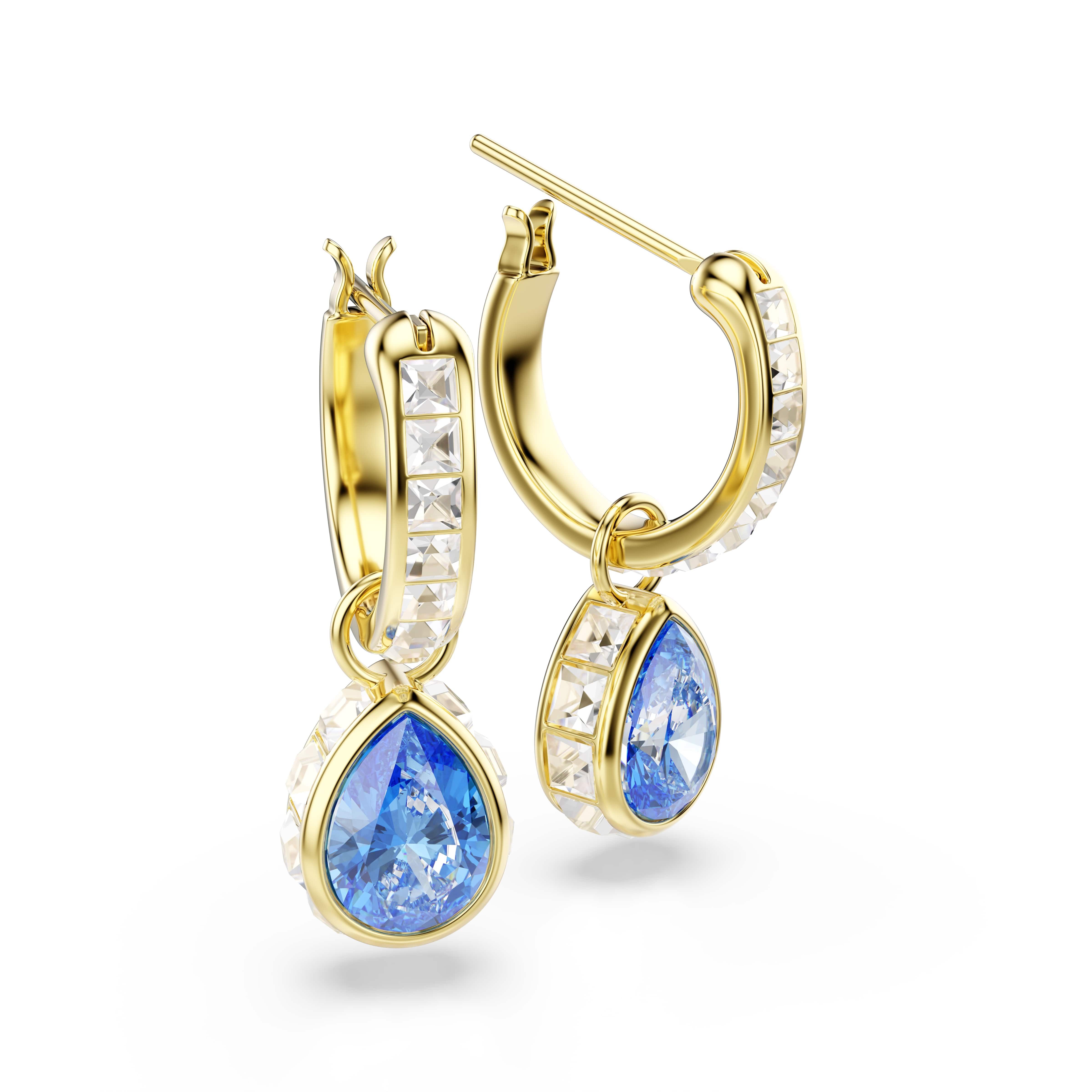 Swarovski Paar Creolen Schmuck Geschenk CHROMA Ohrringe, mit Swarovski® Kristall