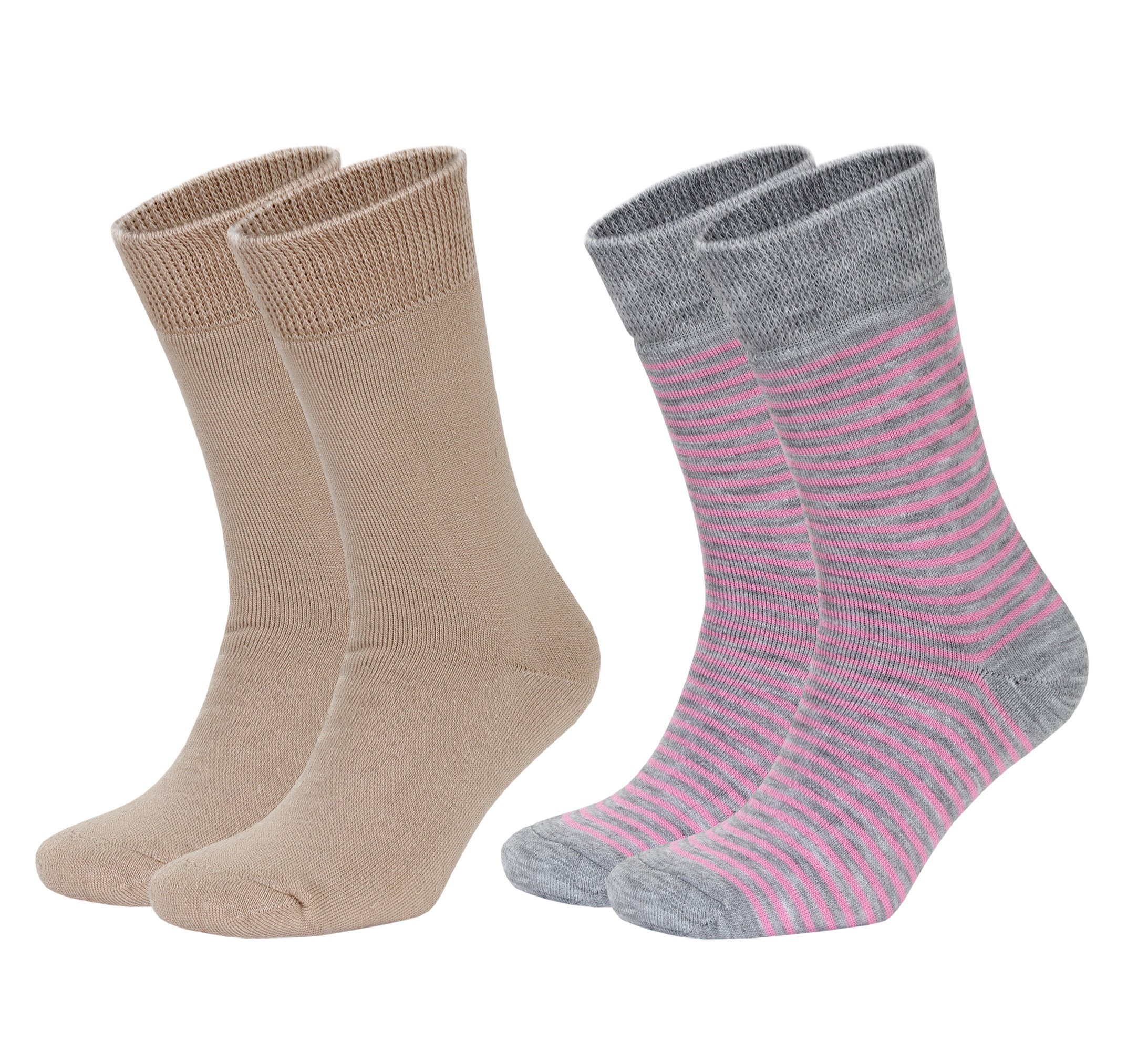 NoblesBox Thermosocken Damen Wintersocken (Beutel, 2-Paar, 37-40 EU Größe) Damen Warme Socken, Damen Arbeitssocken Asorti-3