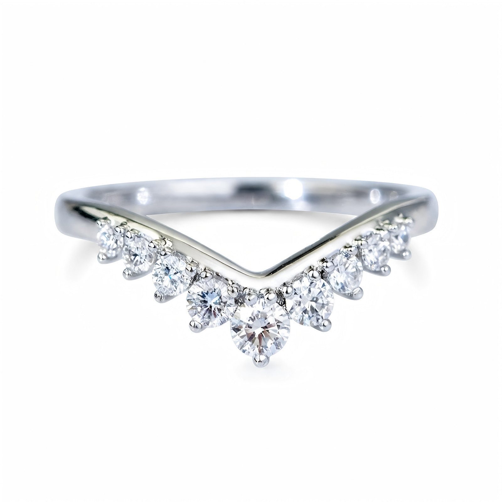 Jumpeak Diamantring Diamantring für Damen,Ring aus 585er Gold,Ring aus echtem Gold,Ehering, Damenring 585 aus Weißgold, Ring für den Ringfinger, Hochzeitsgeschenk