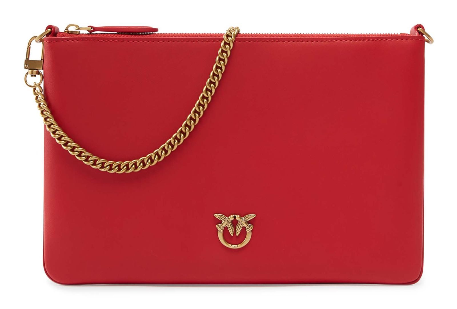 PINKO Umhängetasche Flat Classic, aus echtem Rindsleder