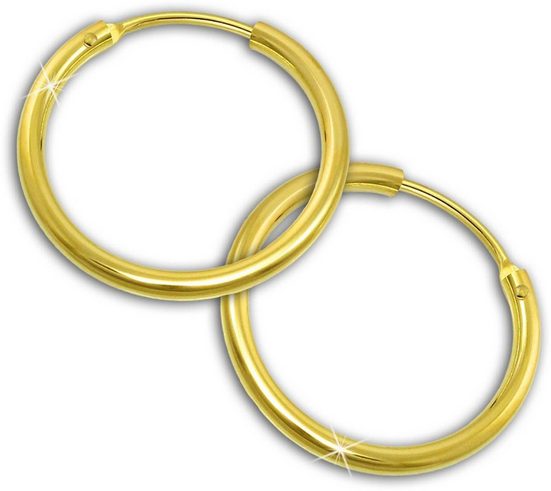 GoldDream Paar Creolen »GDO0021Y GoldDream Gold Ohrring Creolen 15mm« (Creolen), Damen Creolen 333 Gelbgold - 8 Karat, Farbe: gold