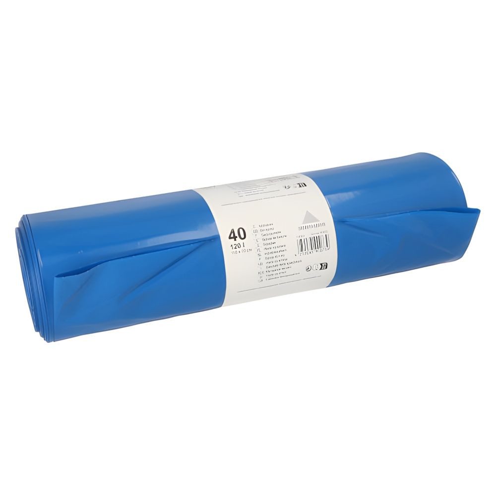 tradingbay24 Müllbeutel Müllsäcke, LDPE 120 l 110 cm x 70 cm blau 40 my 200 Stk