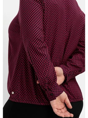 Sheego Tunika Große Größen mit Hemdblusenkragen und Gummibund