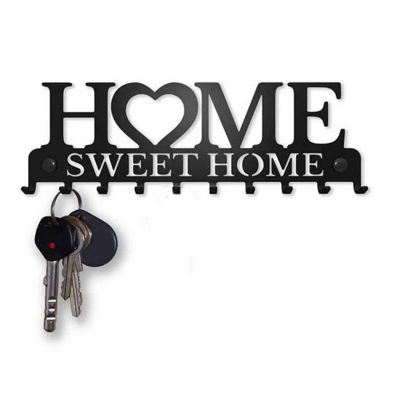 CALIYO Schlüsselbrett »Schlüsselbrett, Wand-Schlüsselanhänger, 10 Haken«, dekorativ, einfache Montage, legierter Stahl,Schlüsselbrett