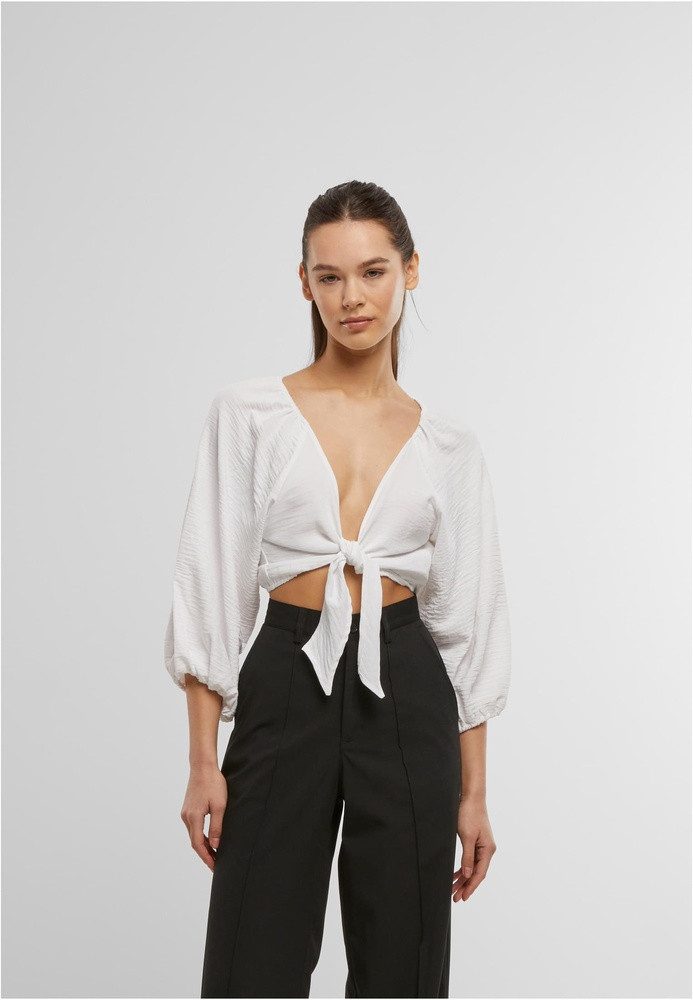 URBAN CLASSICS T-Shirt Ladies Structured Knotted Blouse günstig online kaufen