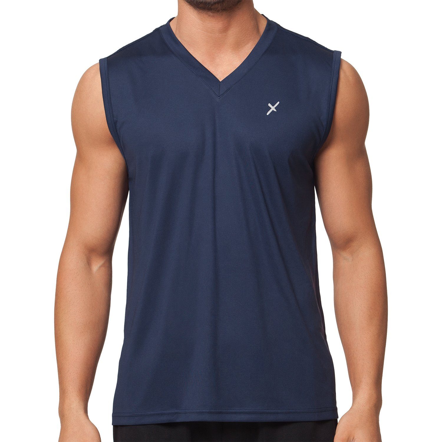 Navy Shirt Fitness Collection Sport CFLEX Sportswear Muscle-Shirt Trainingsshirt Herren