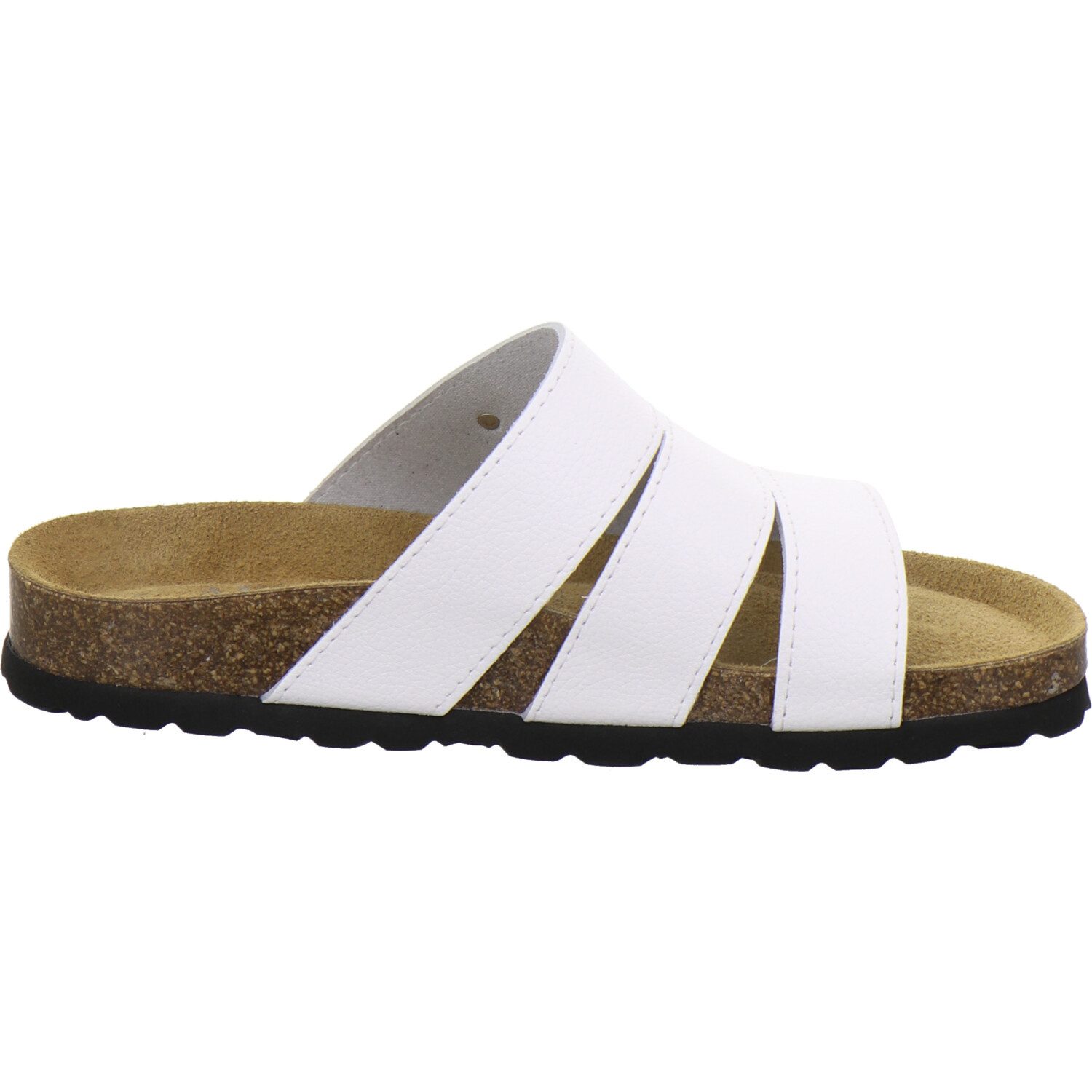 AFS-Schuhe 211310 modische Pantolette für Damen mit Fußbett, bequeme Sandalen aus Leder