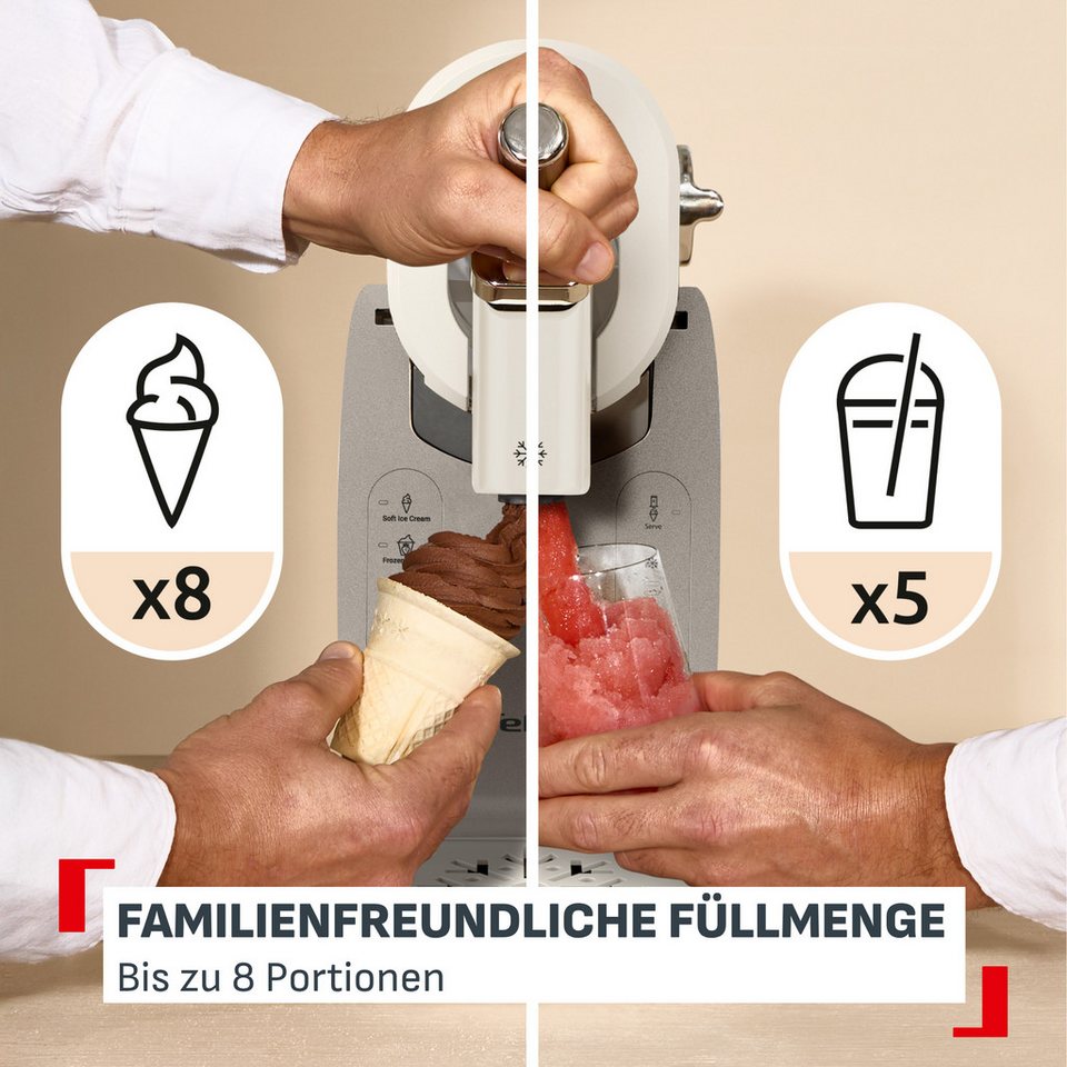 Tefal Slush-Eismaschine Freezi, 5 Automatikprogramme, 8 Portionen in einer Zubereitung, Spülprogramm
