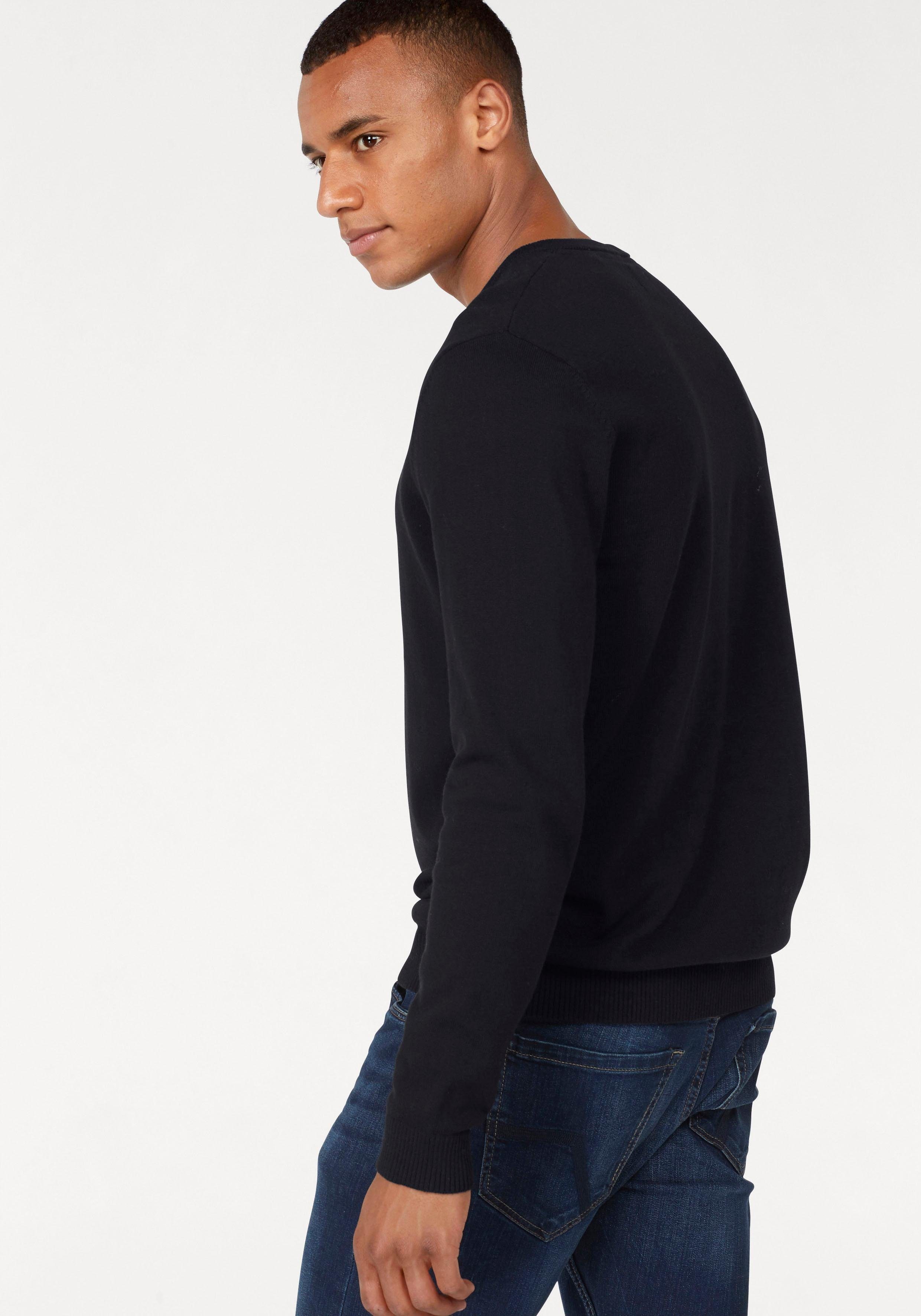 Jack & Jones V-Ausschnitt-Pullover JJEBASIC mit V-Ausschnitt, ideal für Herbst und Alltag unifarben, modisch, slim fit, Baumwolle, V-Ausschnitt