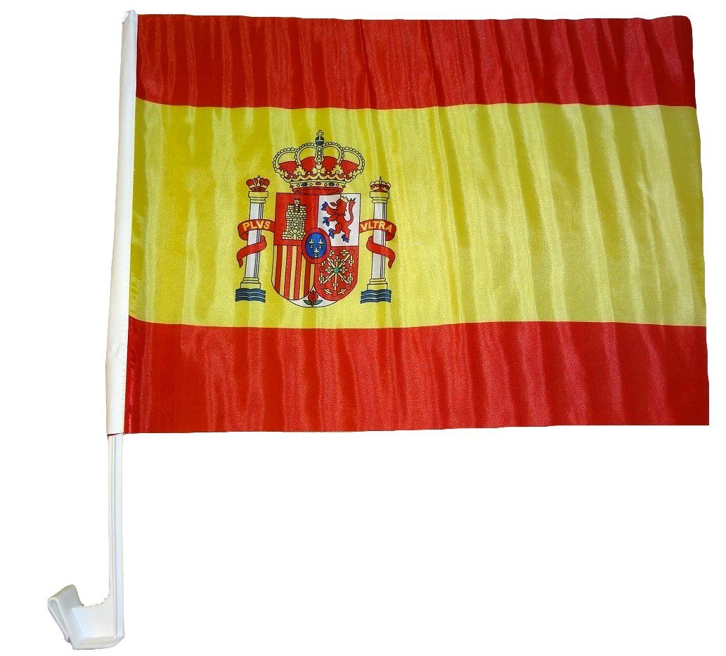 trends4cents Flagge Autoflagge 30 x 40 cm Auto Flagge Fahne Autofahne Fensterflagge (Spanien), Autofahne