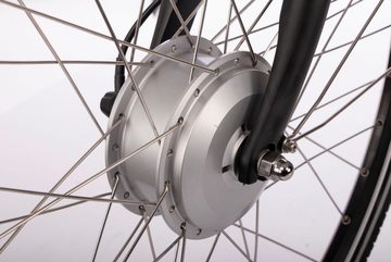 SAXONETTE E-Bike Advanced Sport, 7 Gang Shimano SHIMANO Tourney Schaltwerk, Kettenschaltung, Heckmotor, 375 Wh Akku, (mit Akku-Ladegerät), E-Bike Cityrad, integriertes Rahmenschloss