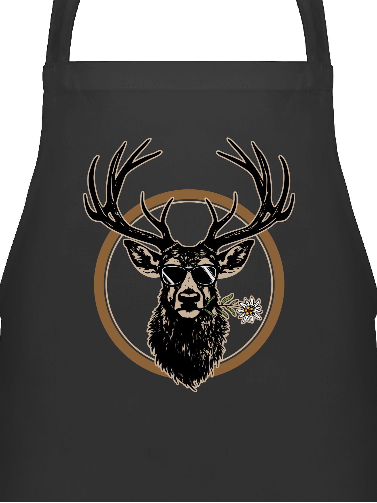Shirtracer Kochschürze Cooler Hirsch Hirschgeweih Jäger, (1-tlg), Grillschü günstig online kaufen