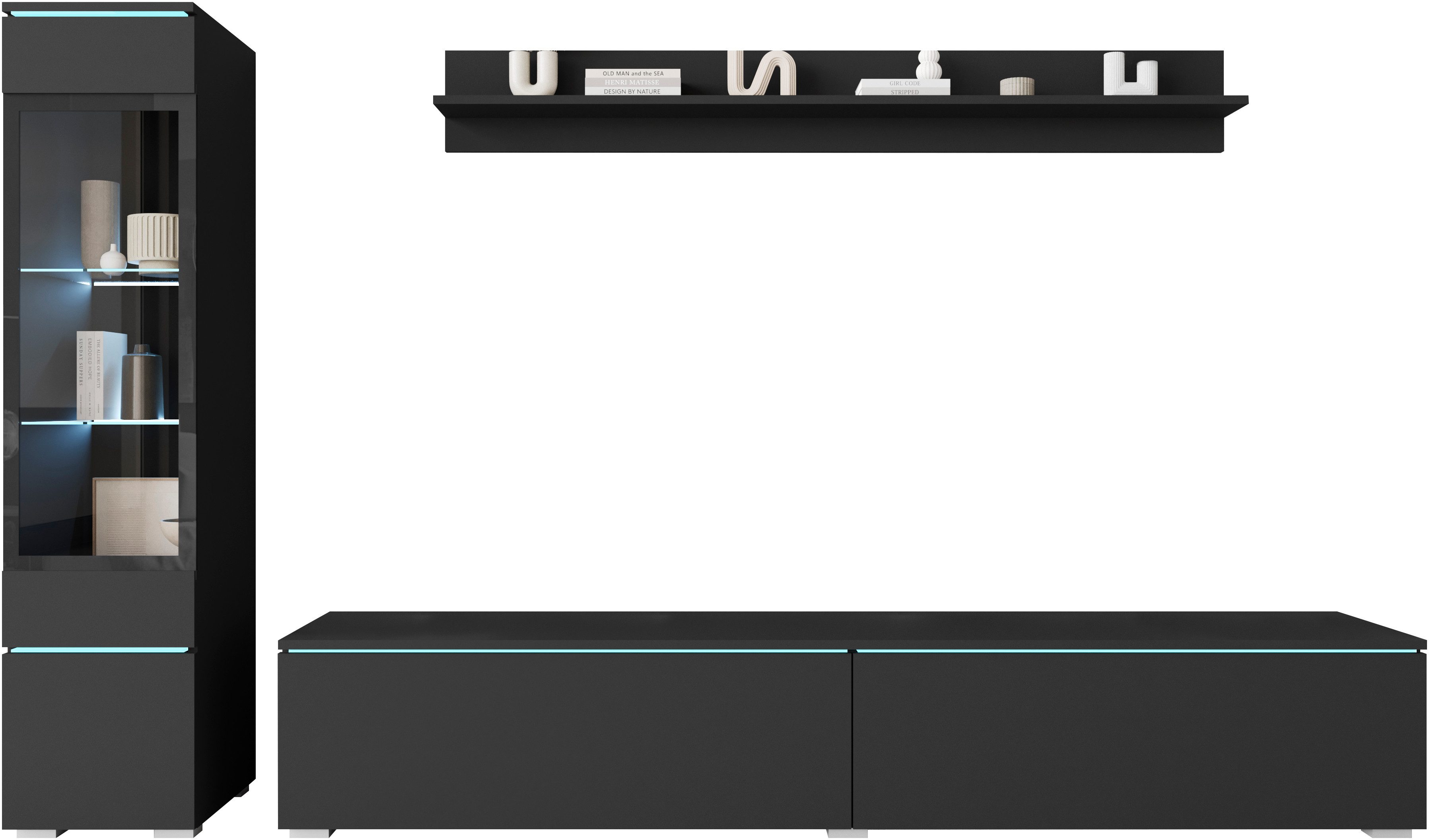 INOSIGN Wohnwand VERA I, Vitrinen Türanschlag links/rechts wechselbar, (Kom günstig online kaufen