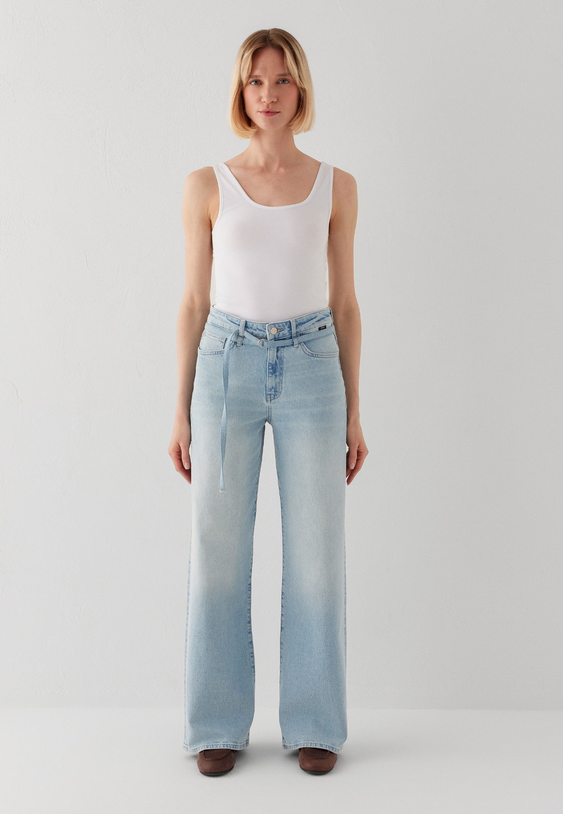 Mavi Weite Jeans MALIBU W/Belt Loose Wide Leg Jeans