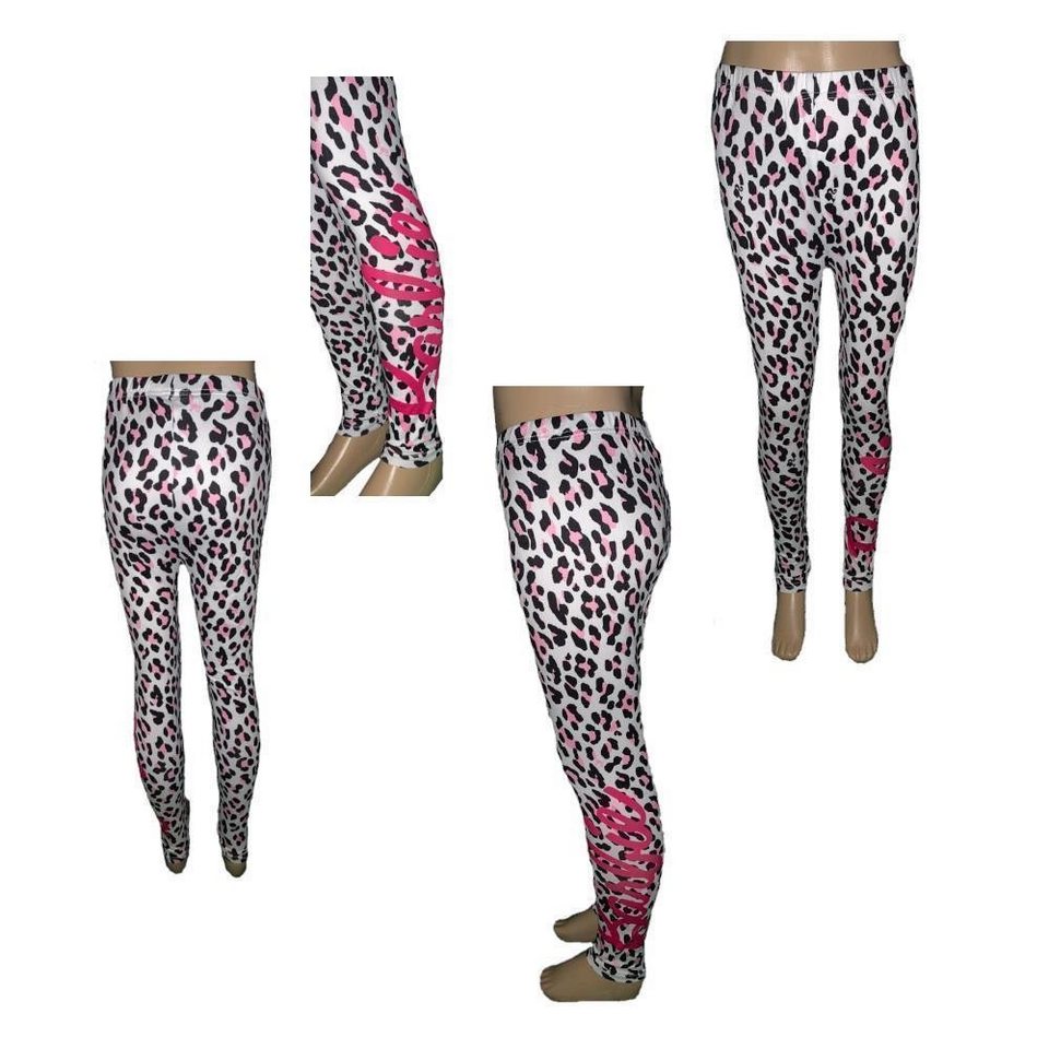 EplusM Leggings Leggins Motiv: Barbie, weiß, Größen 104 bis 134