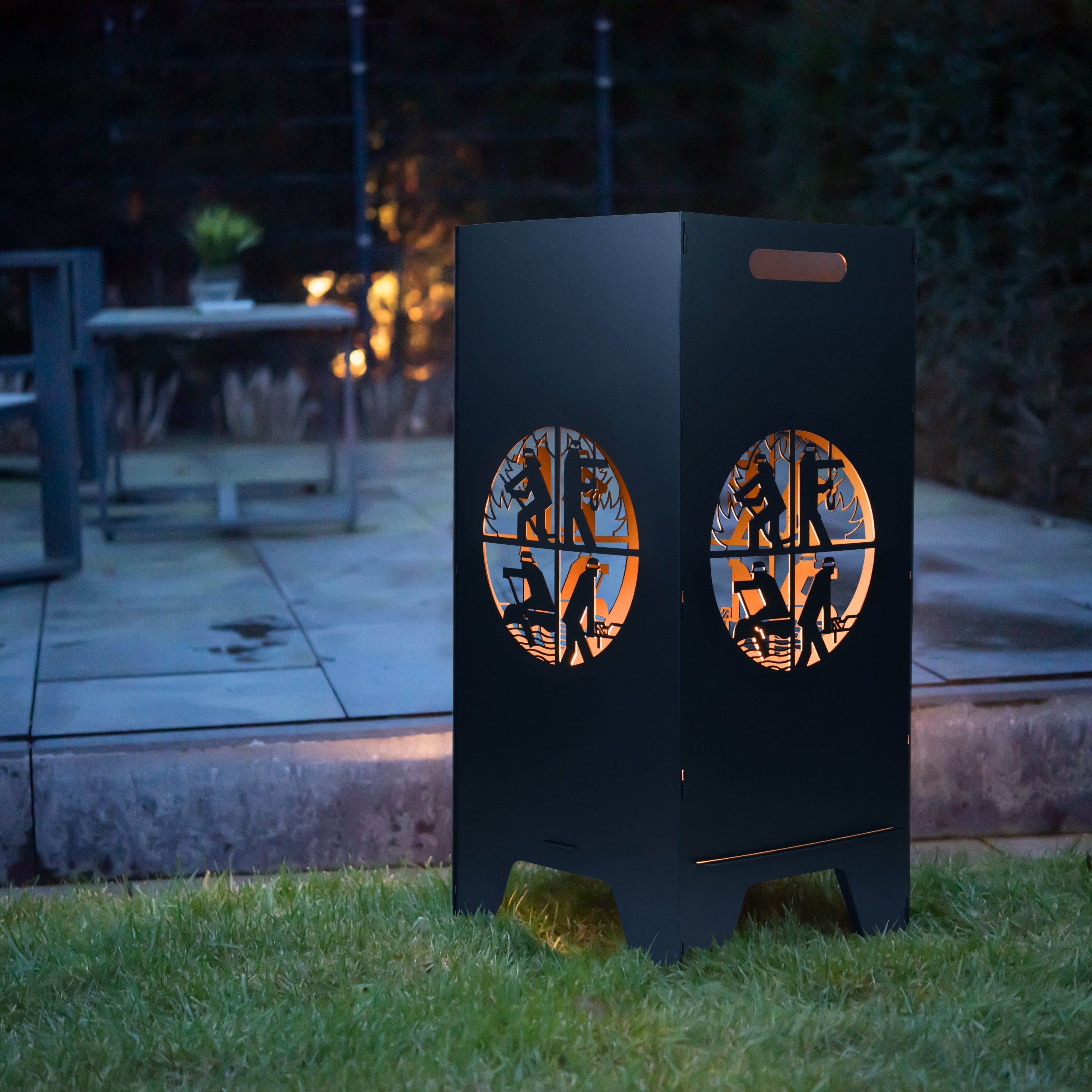 Feuerschale XL Feuertonne mit Feuerwehr Motiv Feuerkorb Feuerschale Feuerst günstig online kaufen